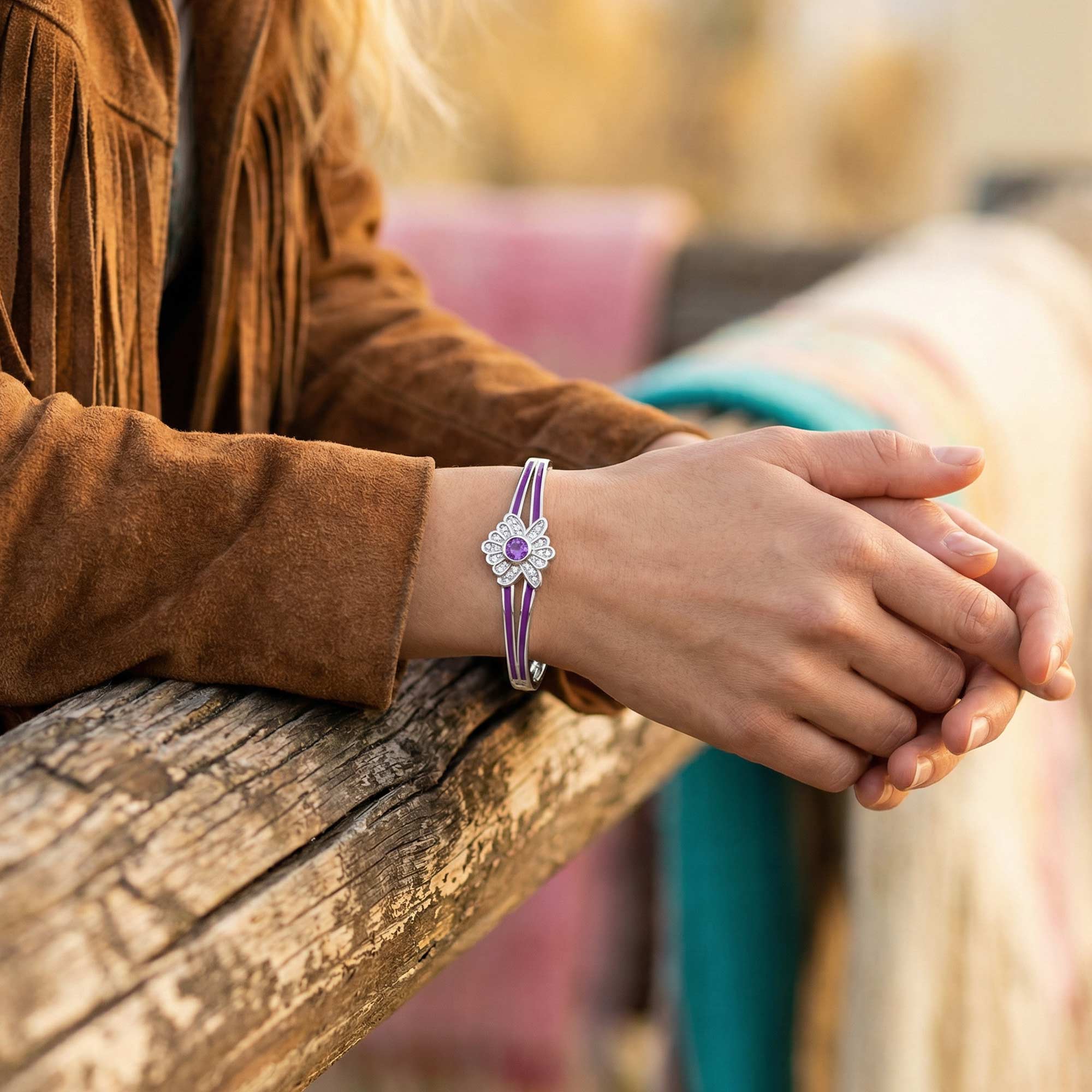 Desert Bloom Bracelet - Amethyst