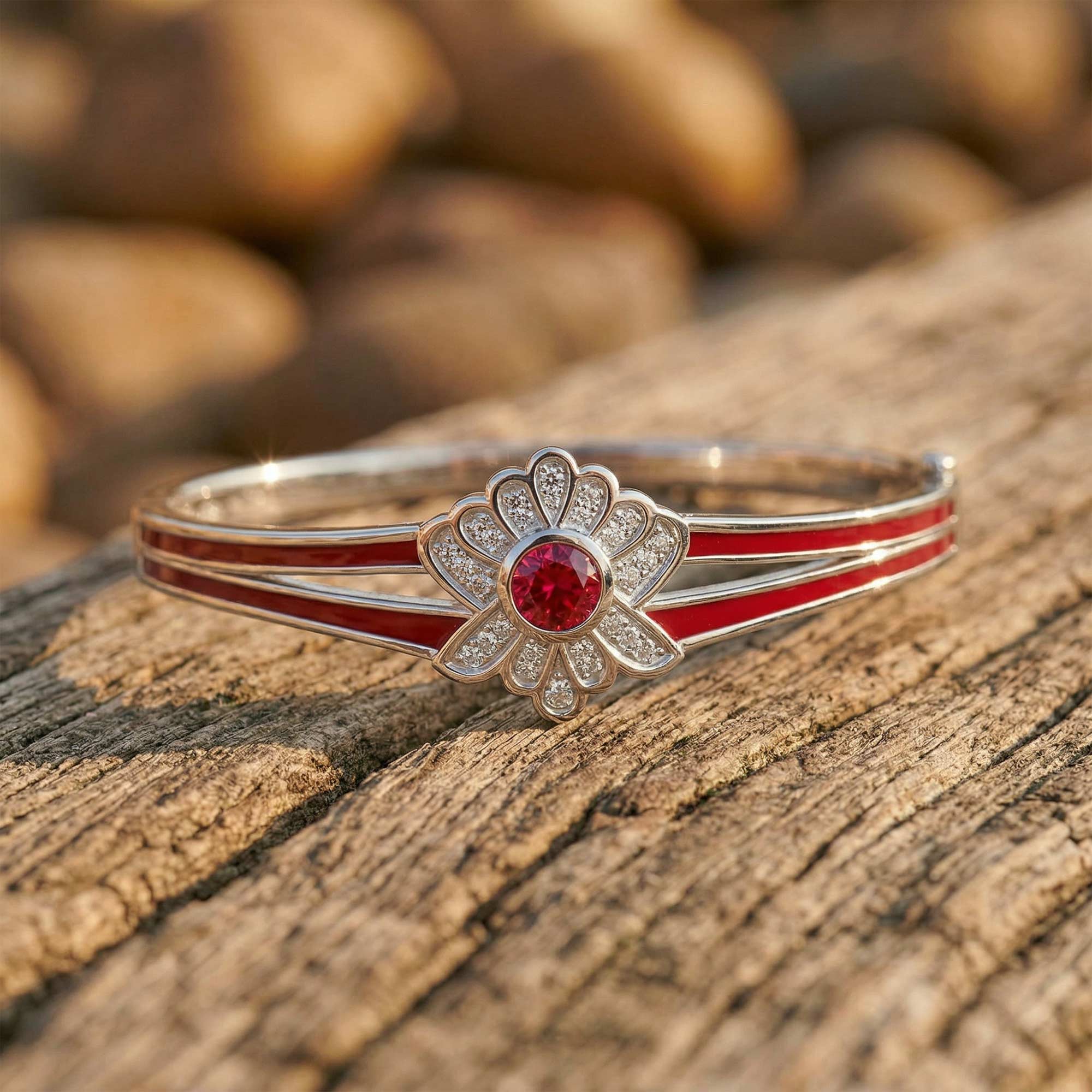 Desert Bloom Bracelet - Ruby