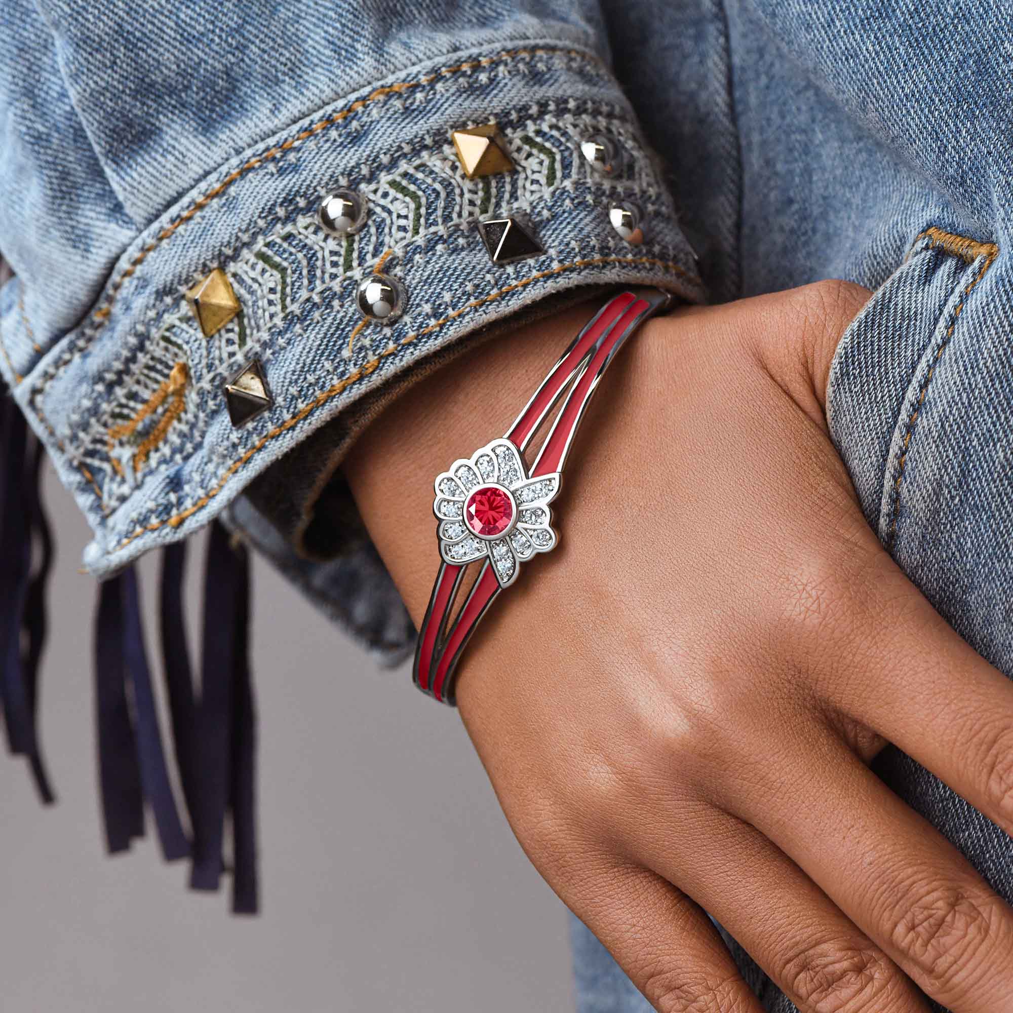 Desert Bloom Bracelet - Ruby
