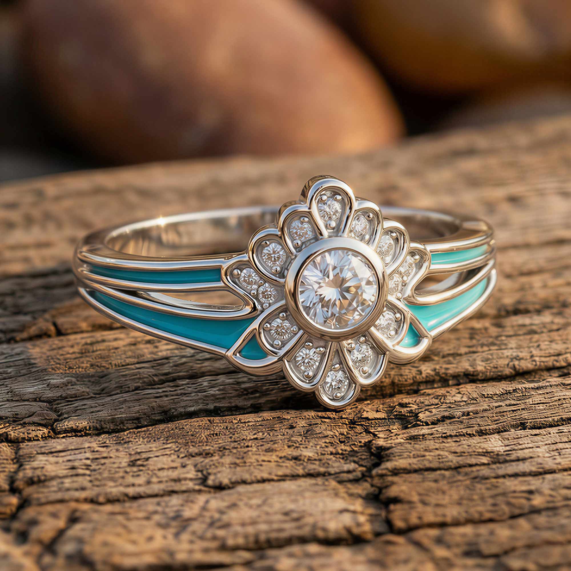 Desert Bloom Ring - Moissanite