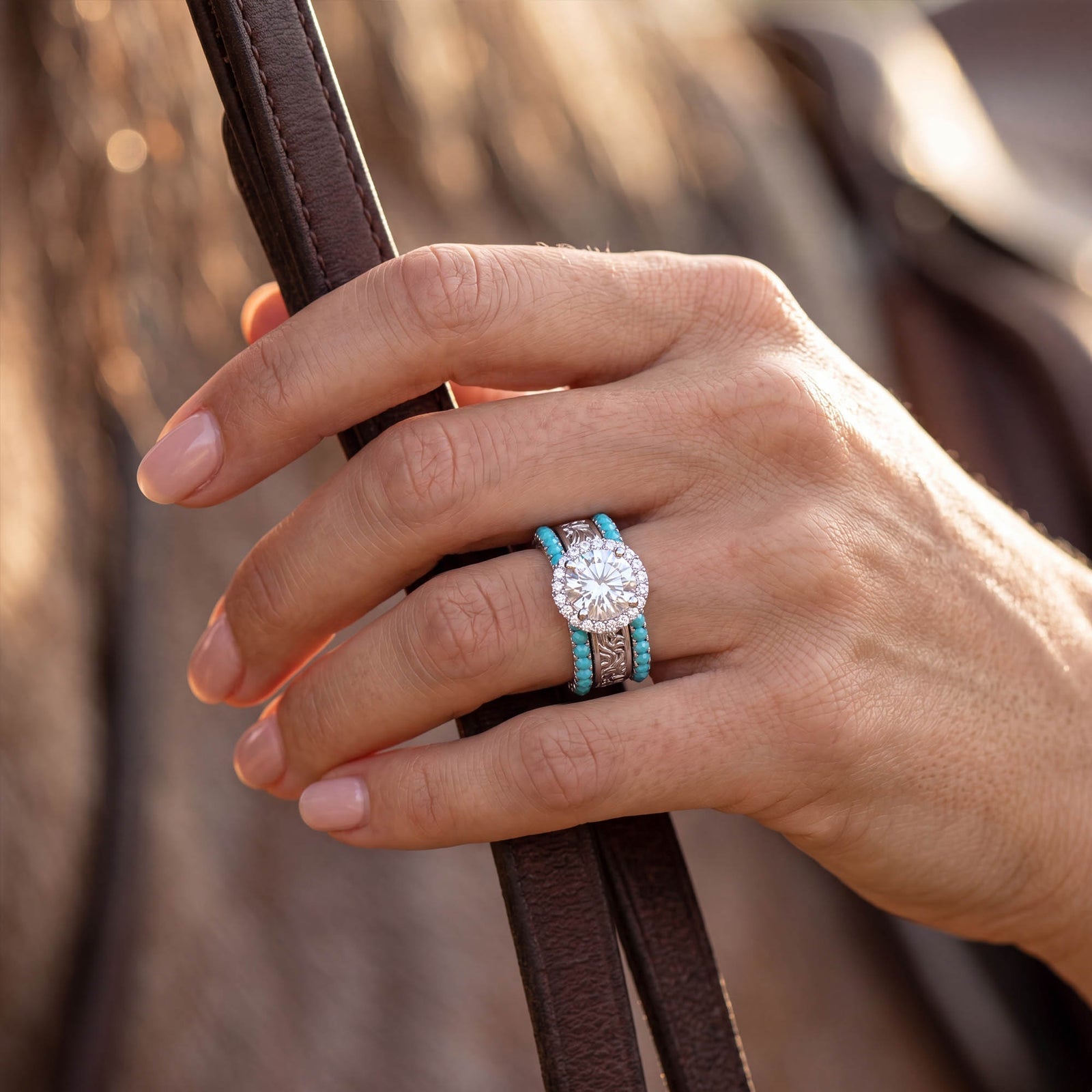 Desert Starpath Ring Set - Turquoise