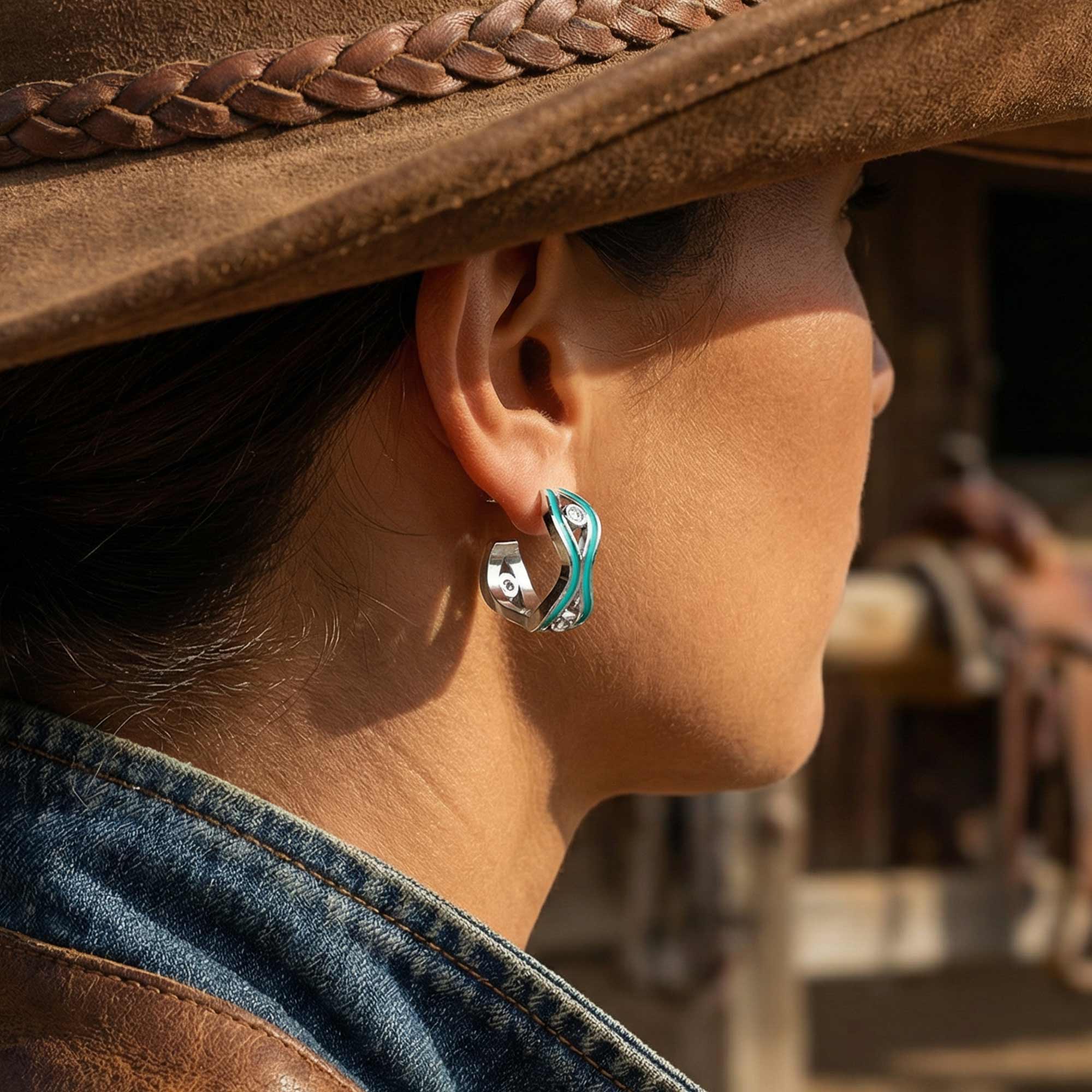 Desert Stream Earrings - Moissanite
