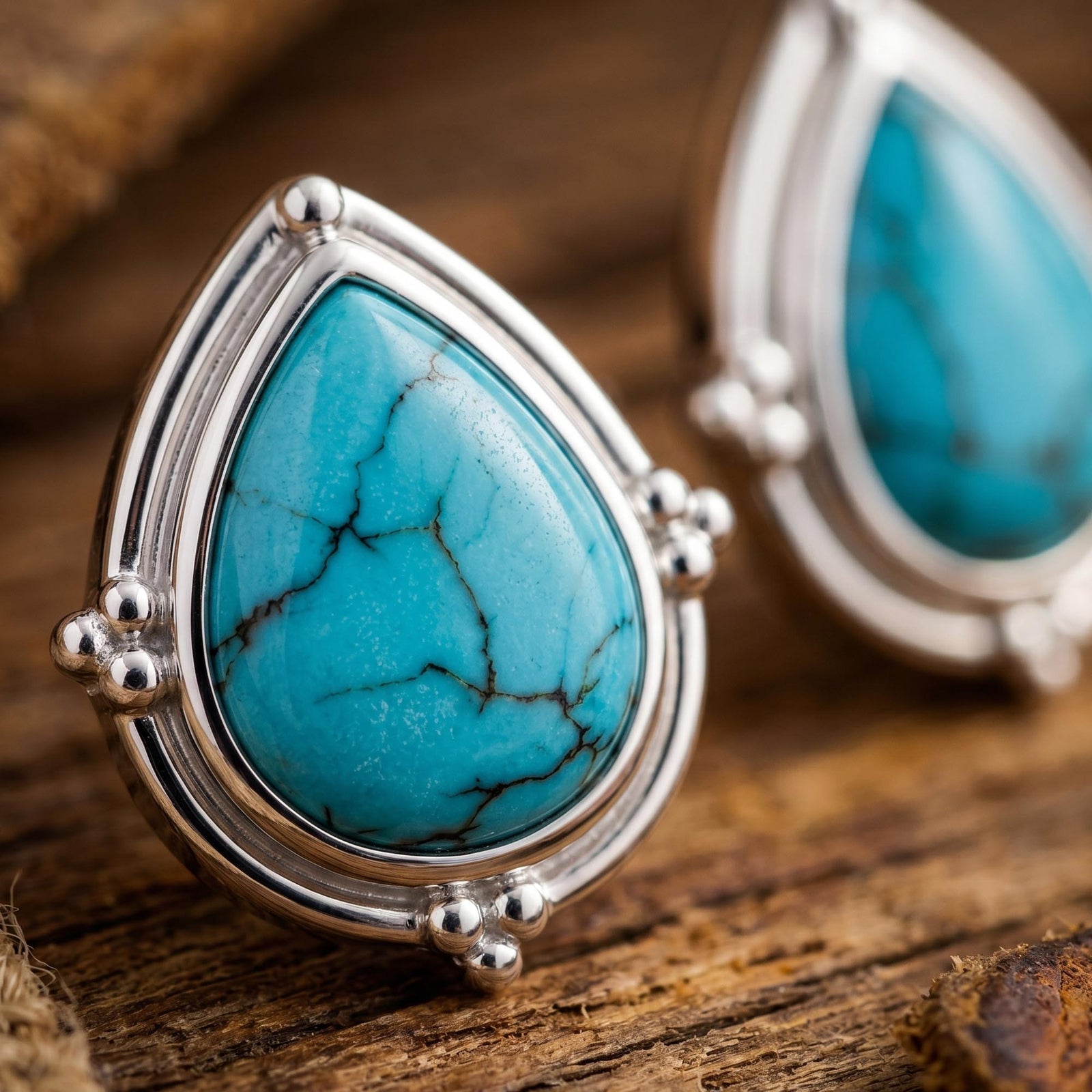 Desert Tears Earrings - Turquoise