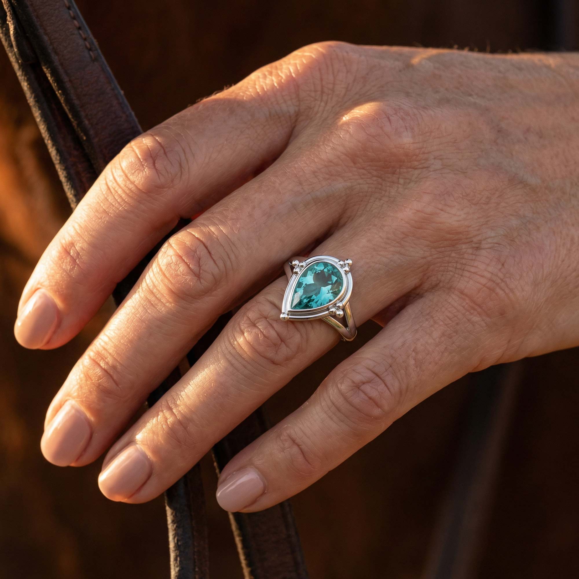 Desert Tears Ring - Aquamarine