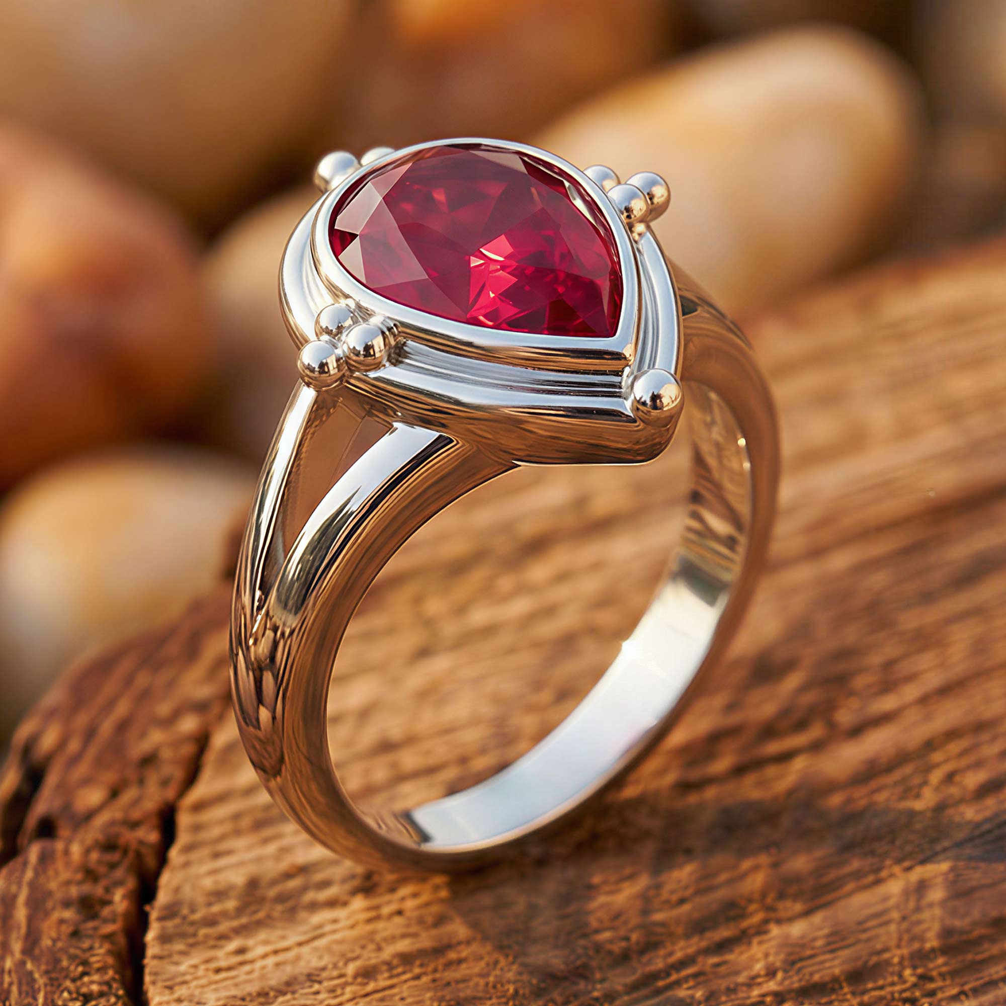 Desert Tears Ring - Ruby