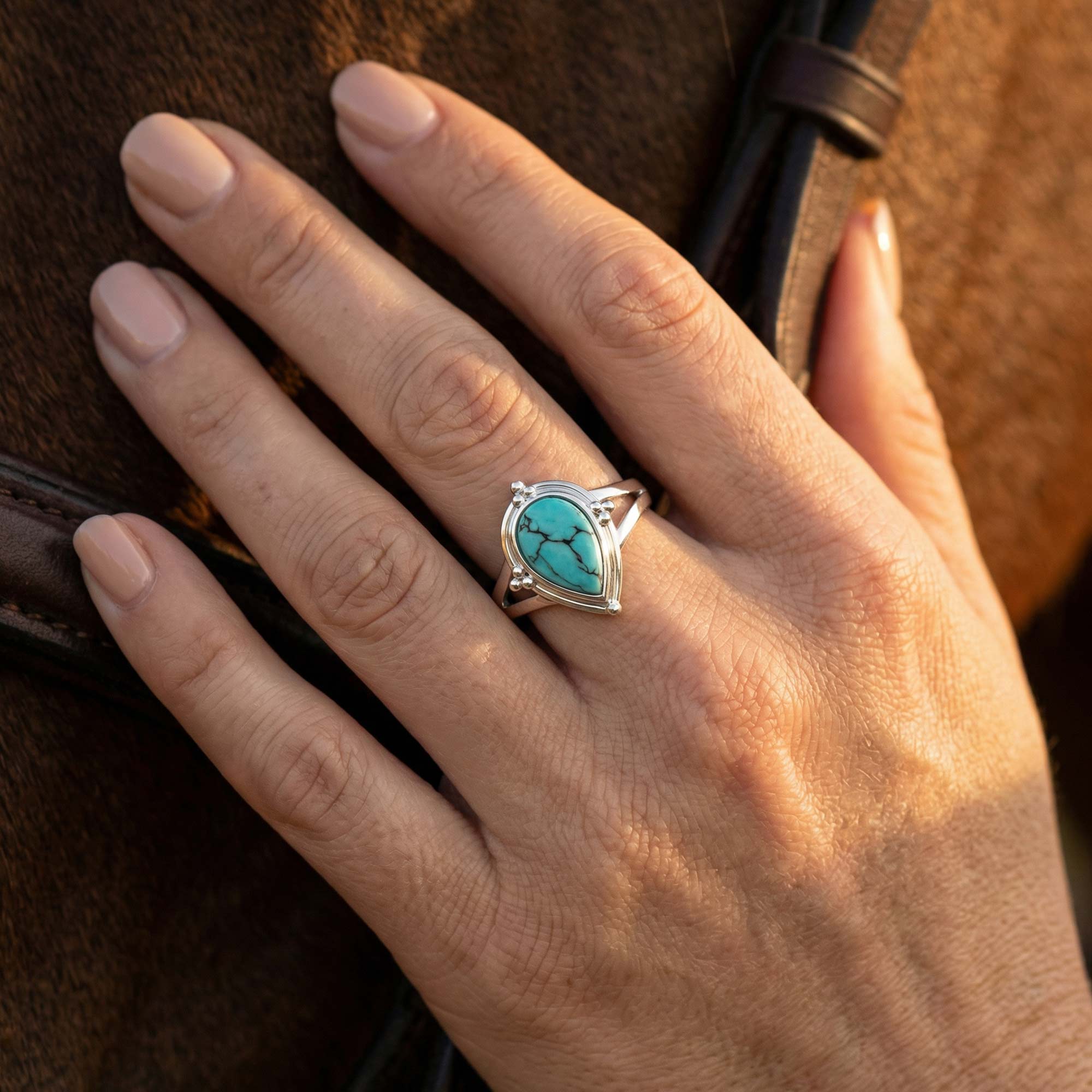 Desert Tears Ring - Turquoise