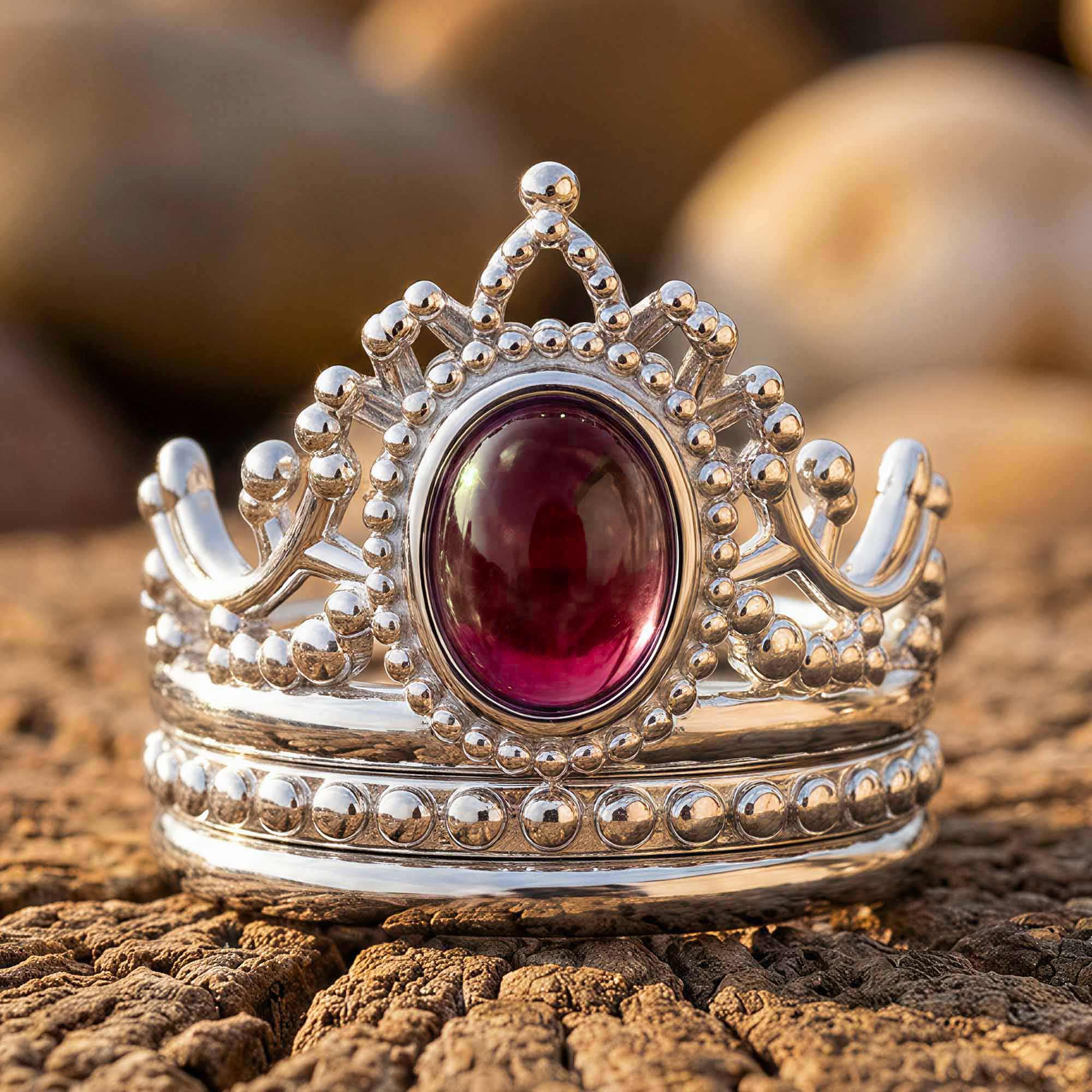 Dustland Crown Ring - Ruby