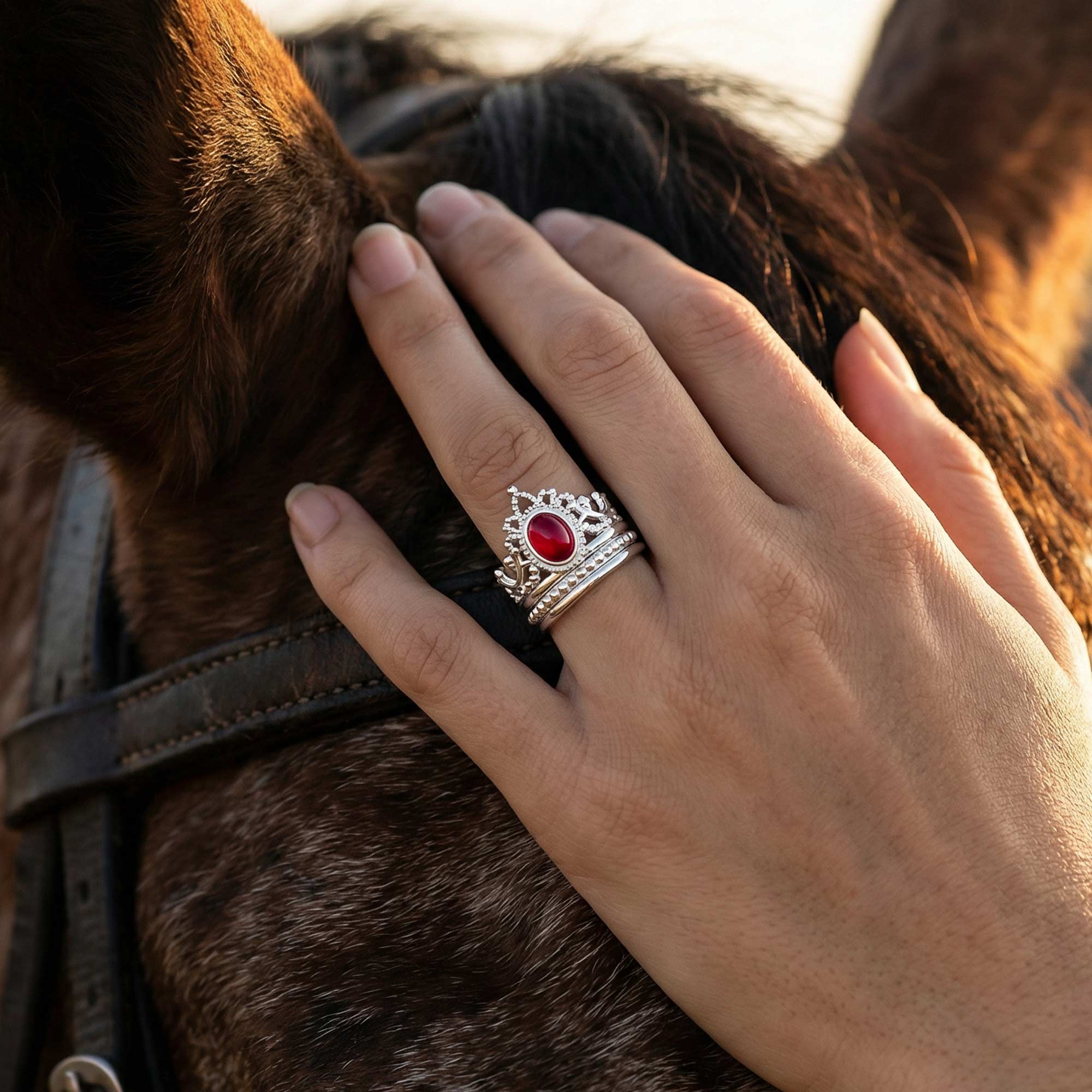 Dustland Crown Ring - Ruby