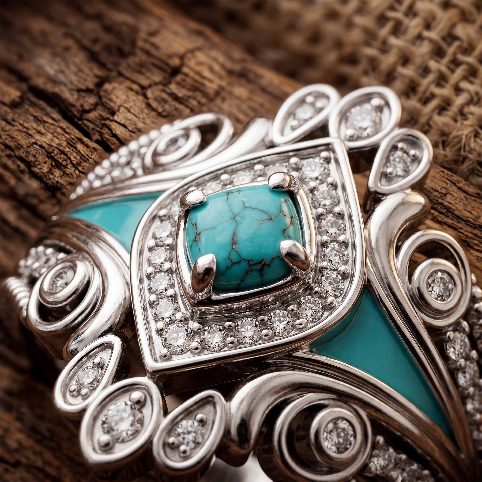 Eagle's Feather Ring - Turquoise