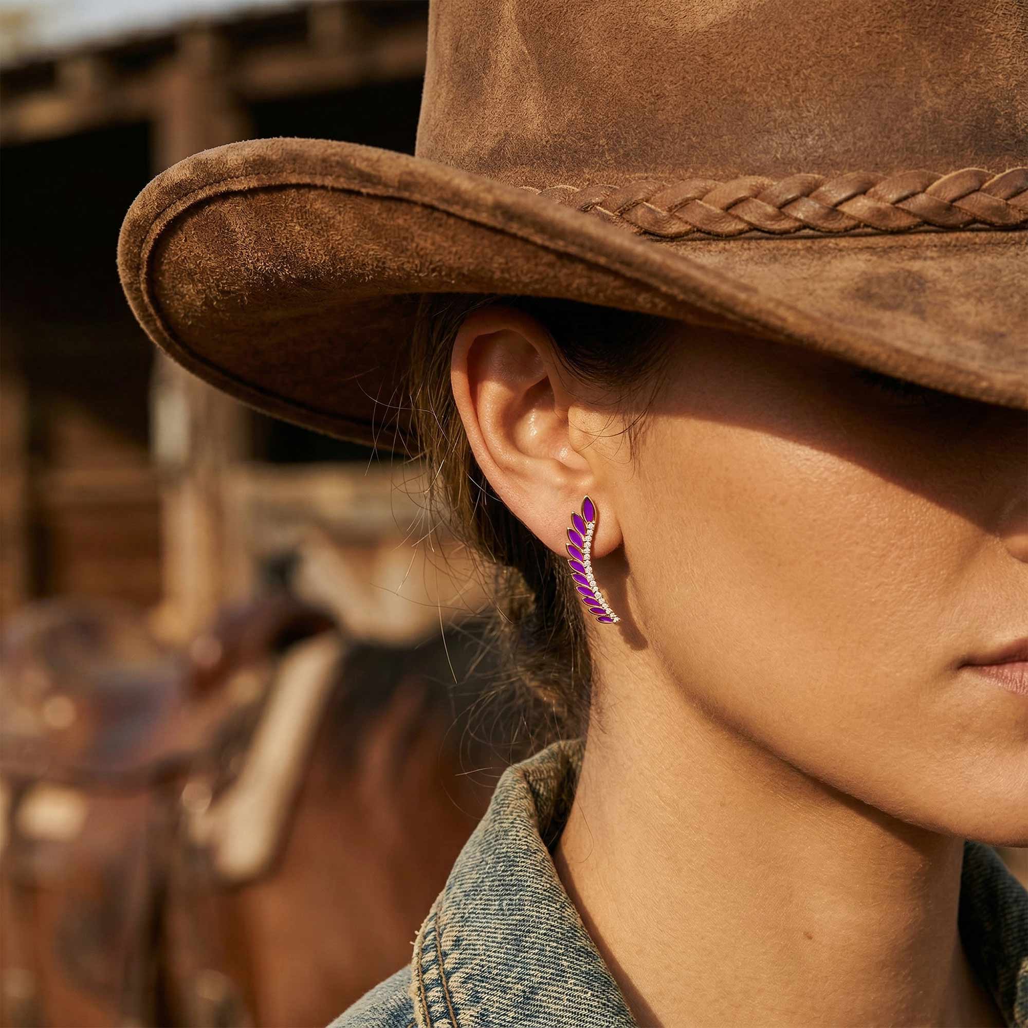Eternal Spring Earrings - Purple