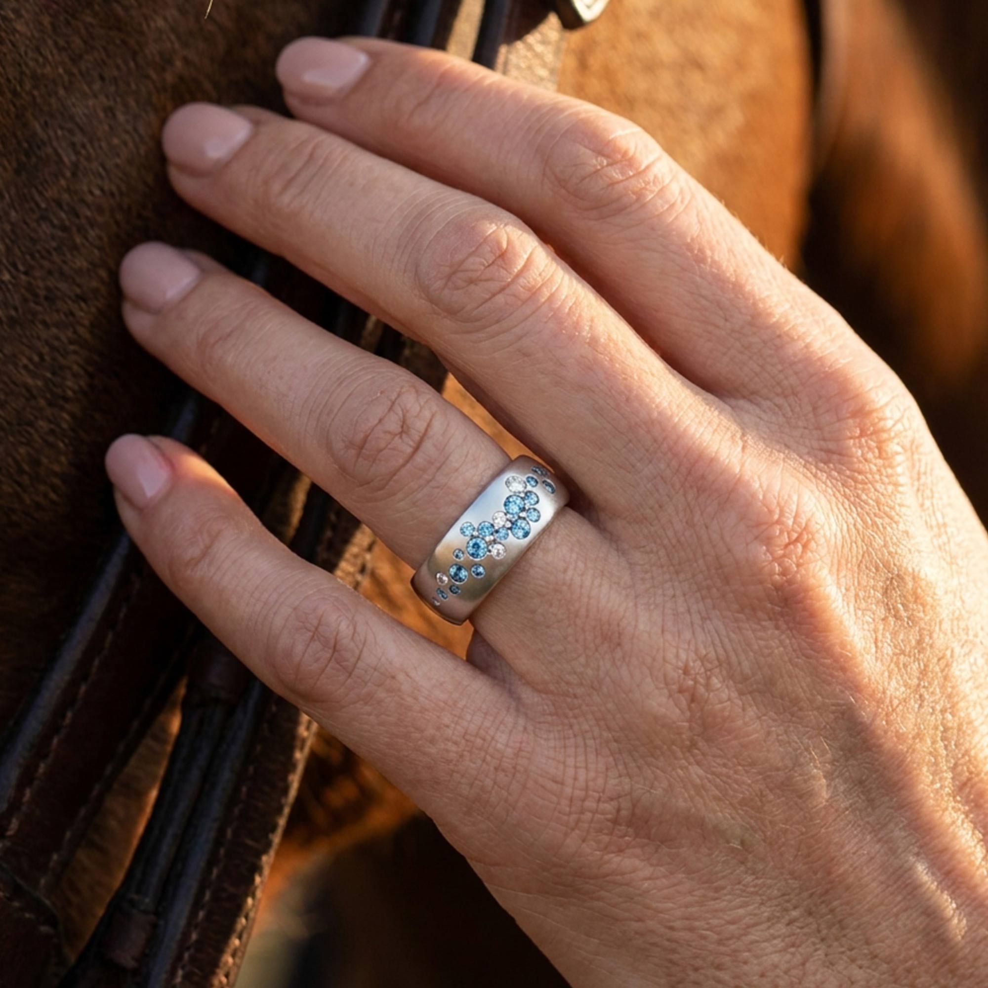 Fjord Spark Ring - Aquamarine