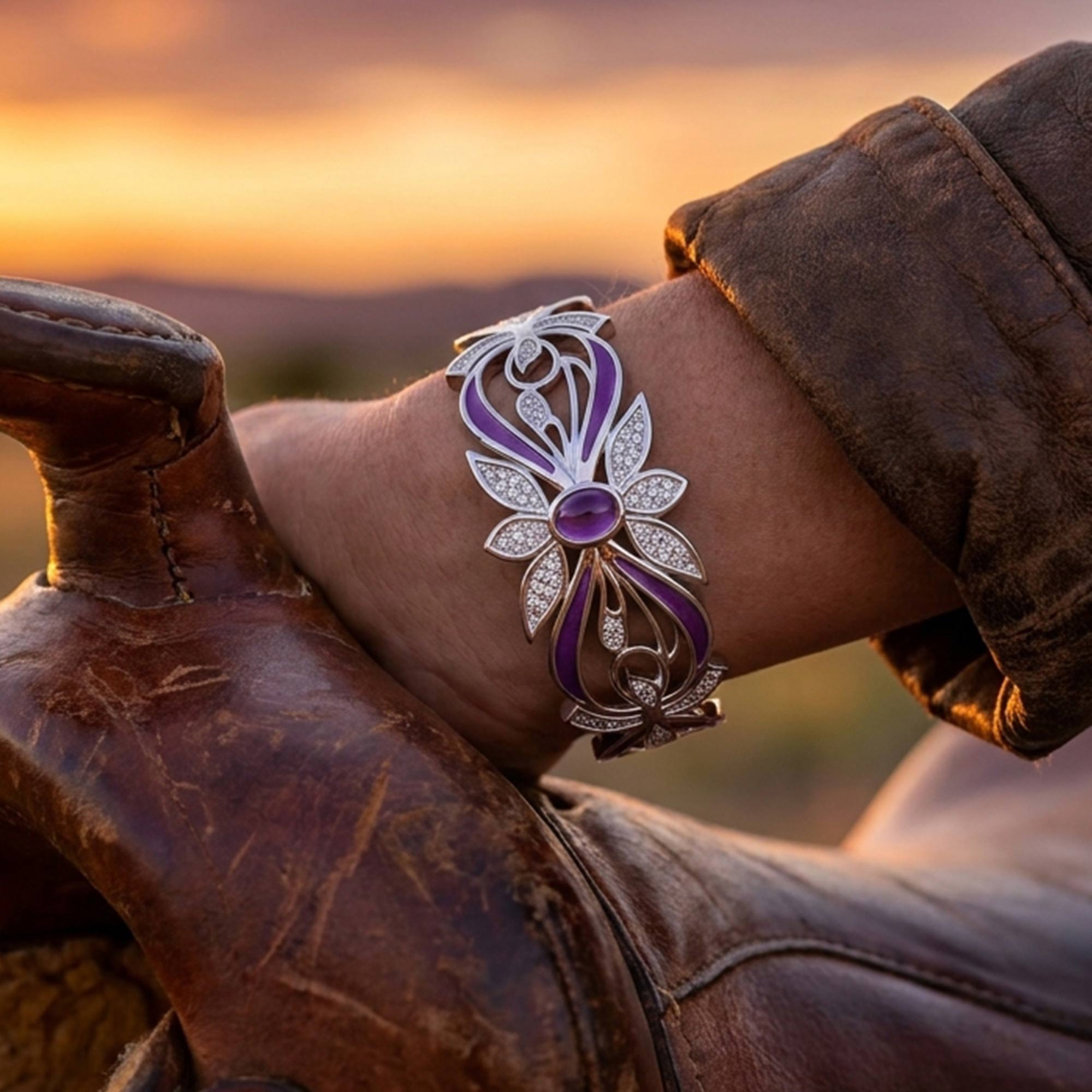Frontier Whirlwind Bracelet - Amethyst