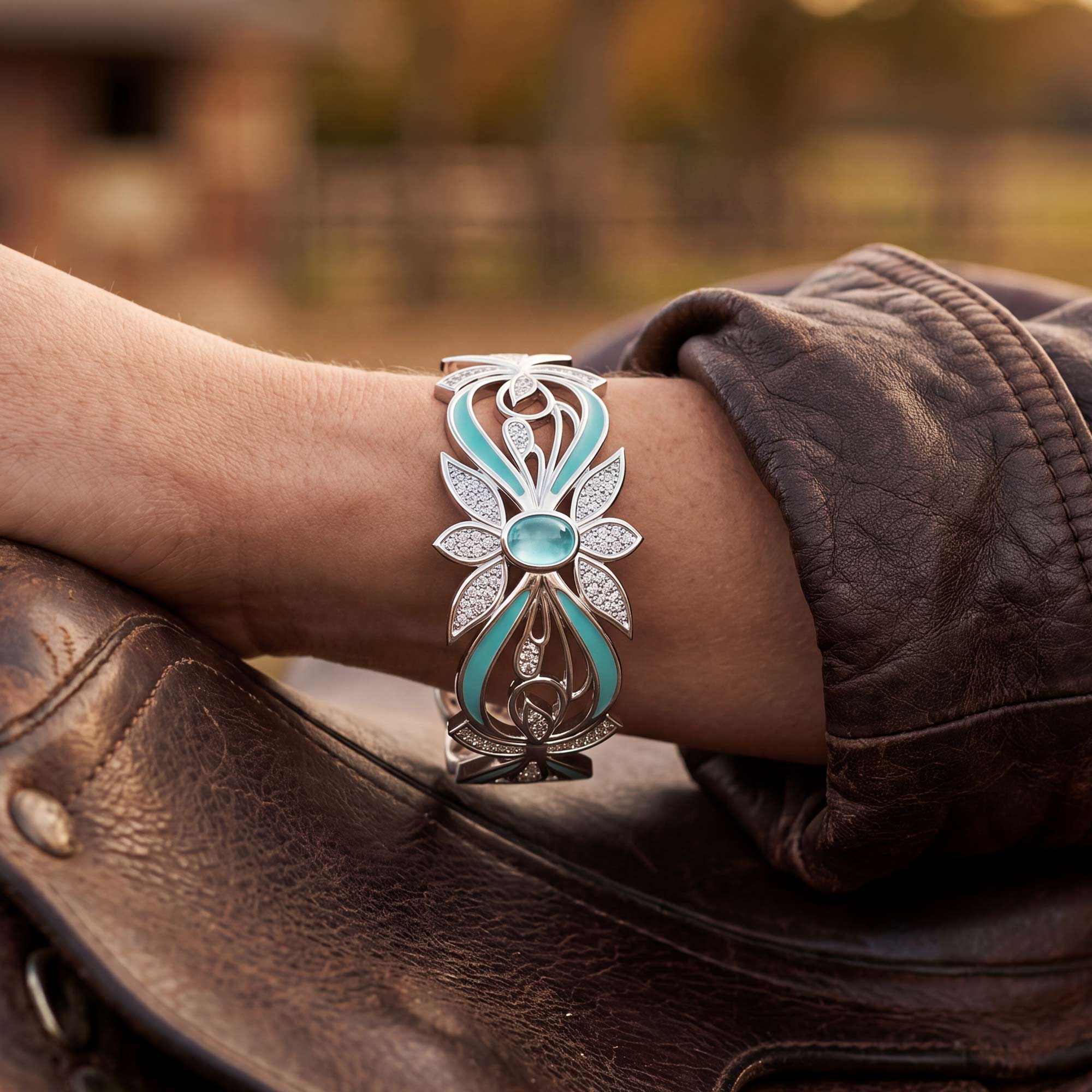 Frontier Whirlwind Bracelet - Aquamarine