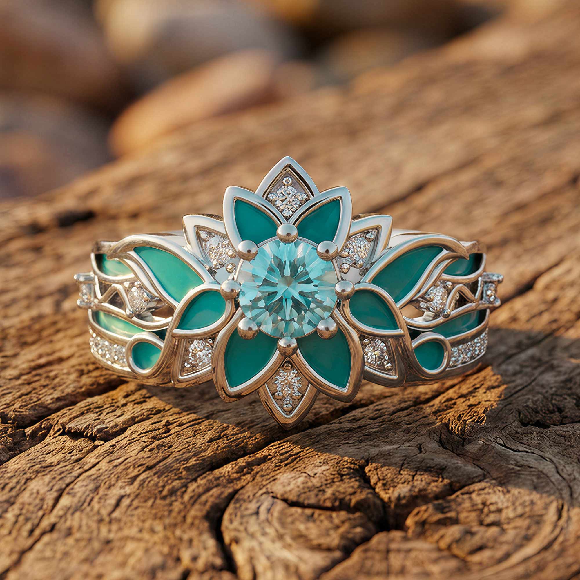 Garden Orchestra Ring - Aquamarine