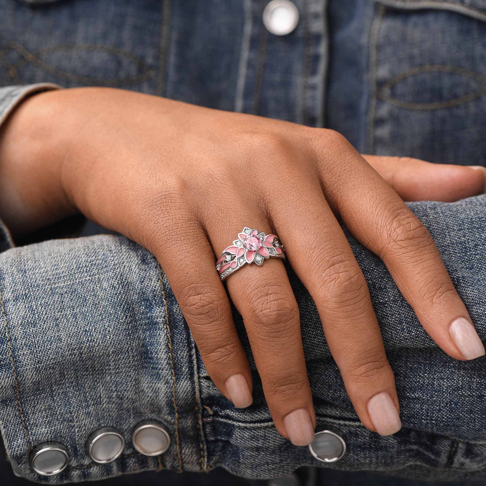 Garden Orchestra Ring - Rose Quartz & Pink