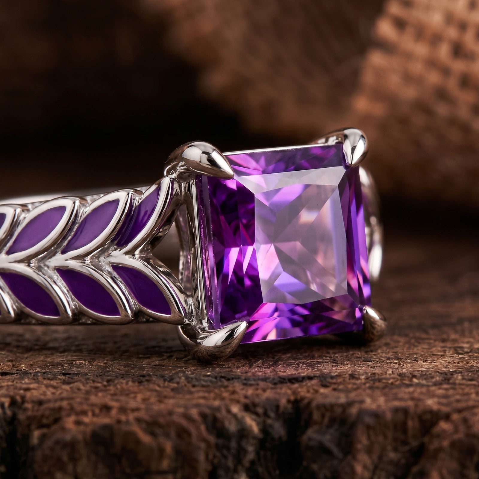 Golden Harvest Ring - Amethyst