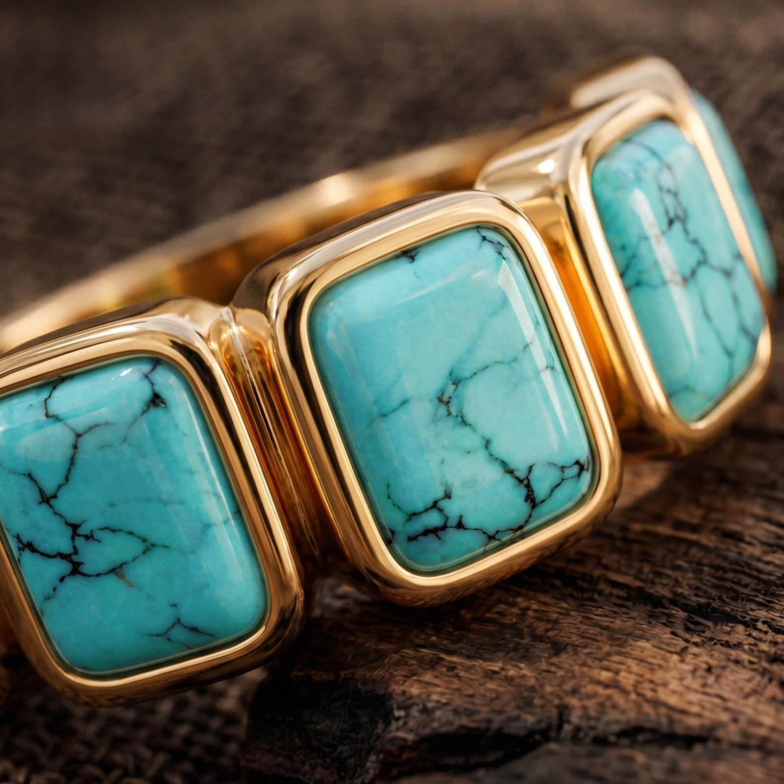 Golden Mesa Ring - Turquoise