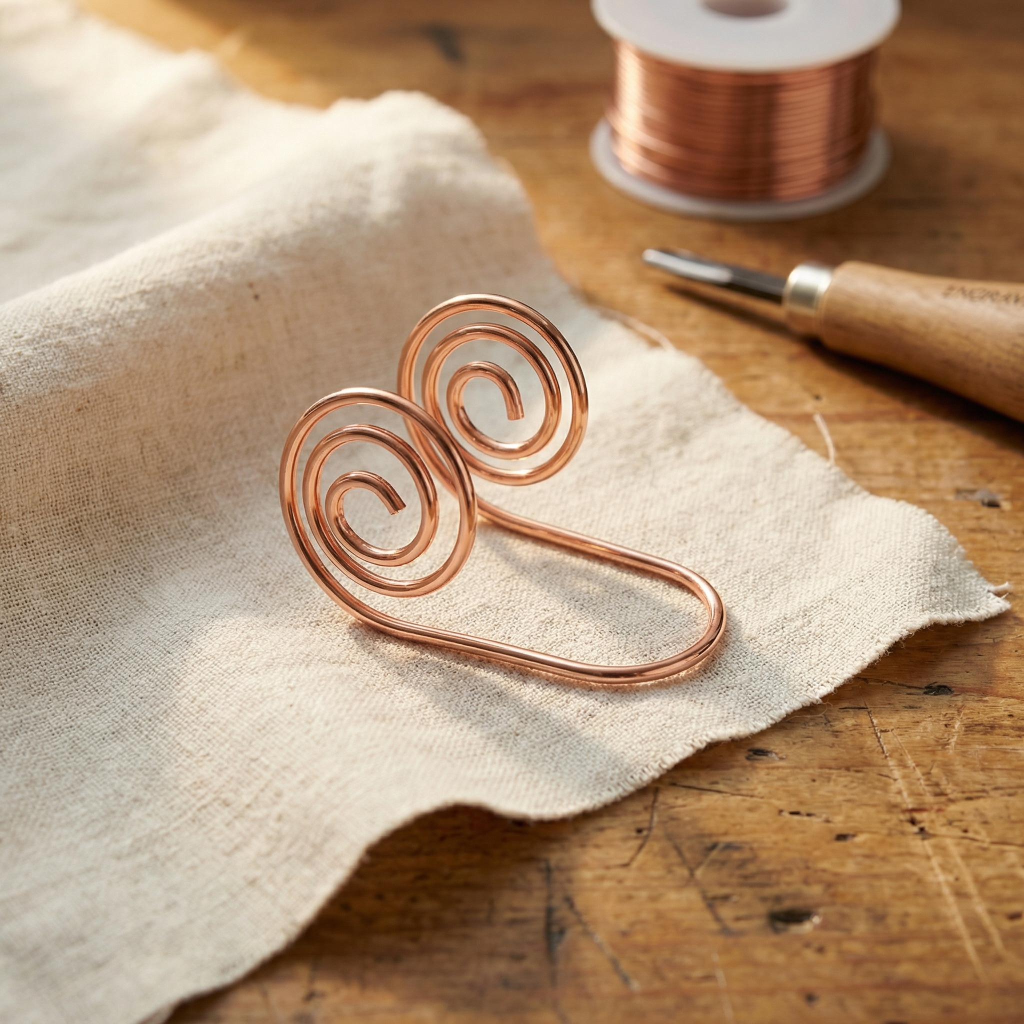 Copper Jewelry Flow Copper Hand Spiral
