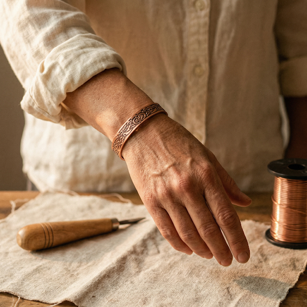 Copper Jewelry Moss Copper Bracelet