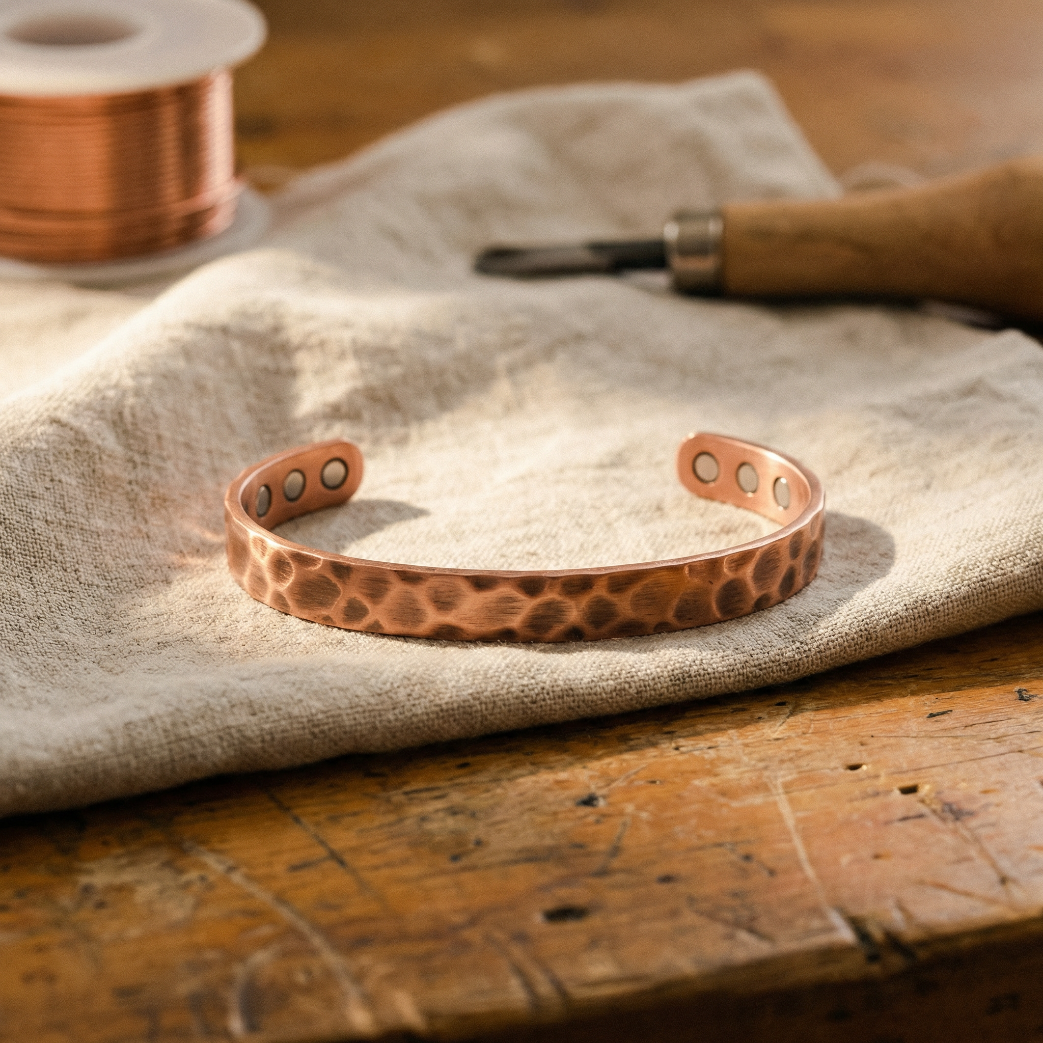 Copper Jewelry Furrow Copper Bracelet