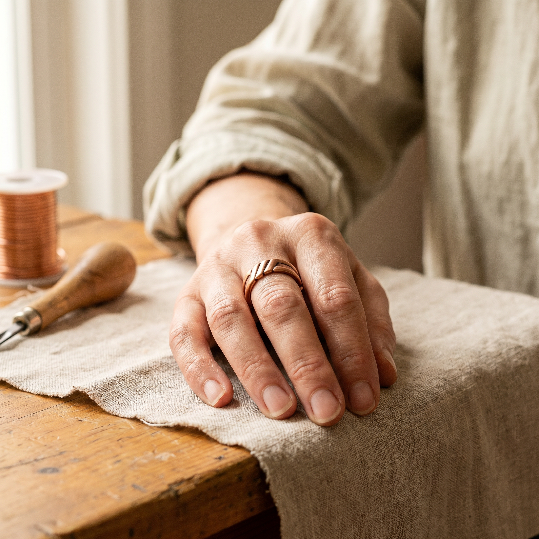 Copper Jewelry Peat Copper Ring