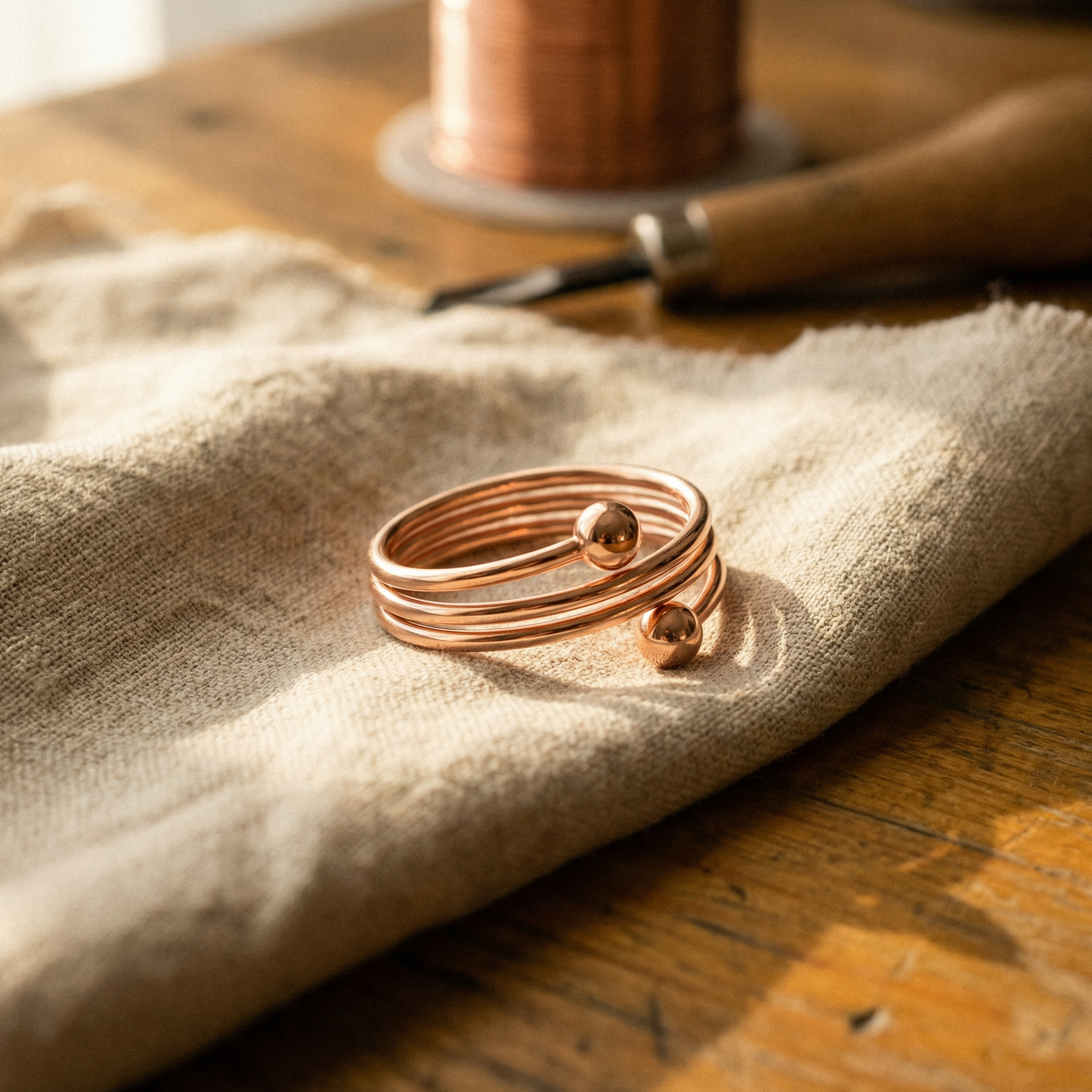 Copper Jewelry Silt Copper Ring