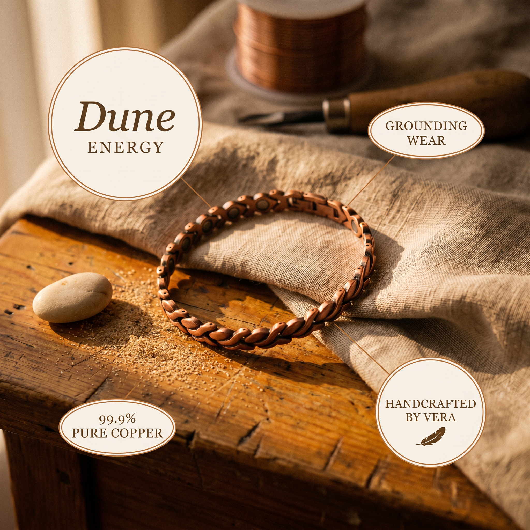 Copper Jewelry Dune Copper Anklet