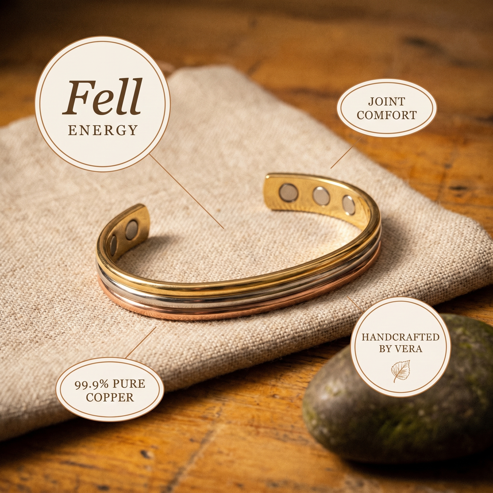 Copper Jewelry Fell Copper Bracelet