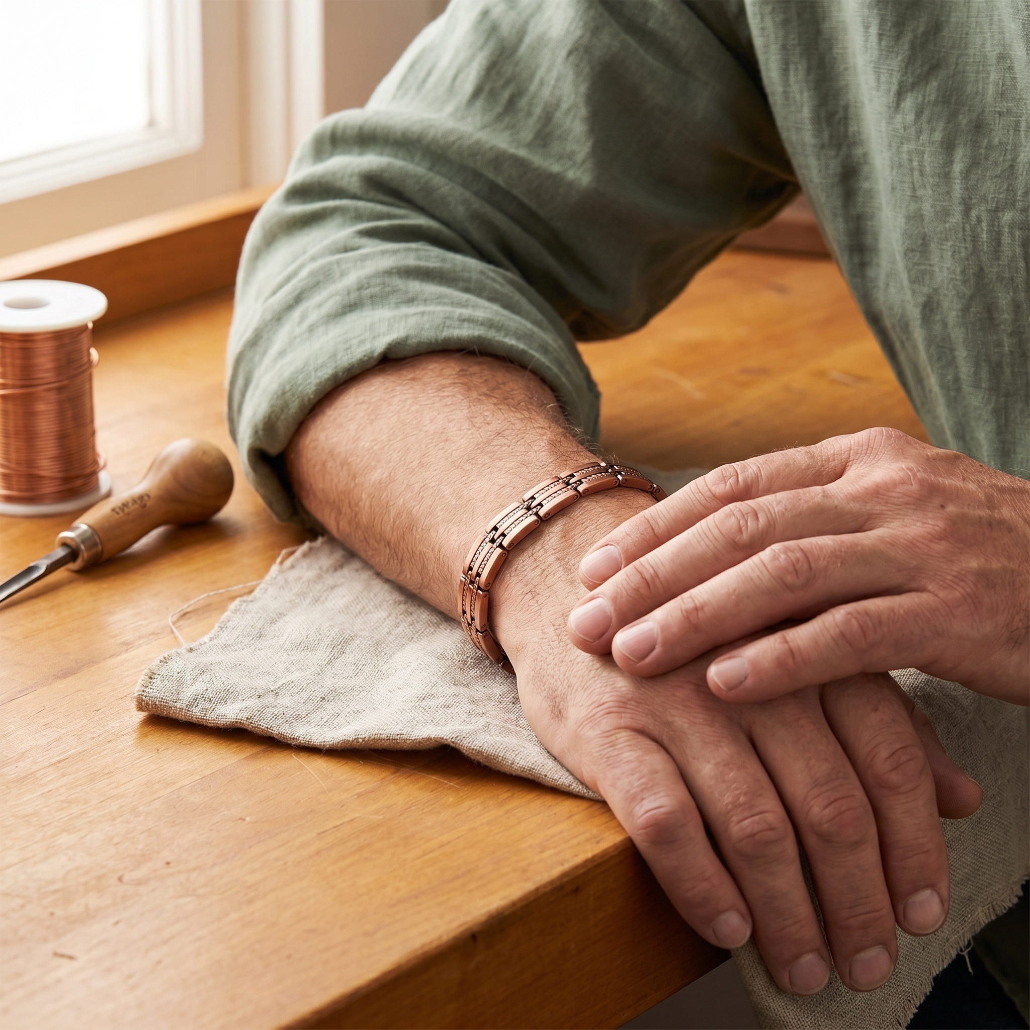 Copper Jewelry Pike Men's Copper Bracelet
