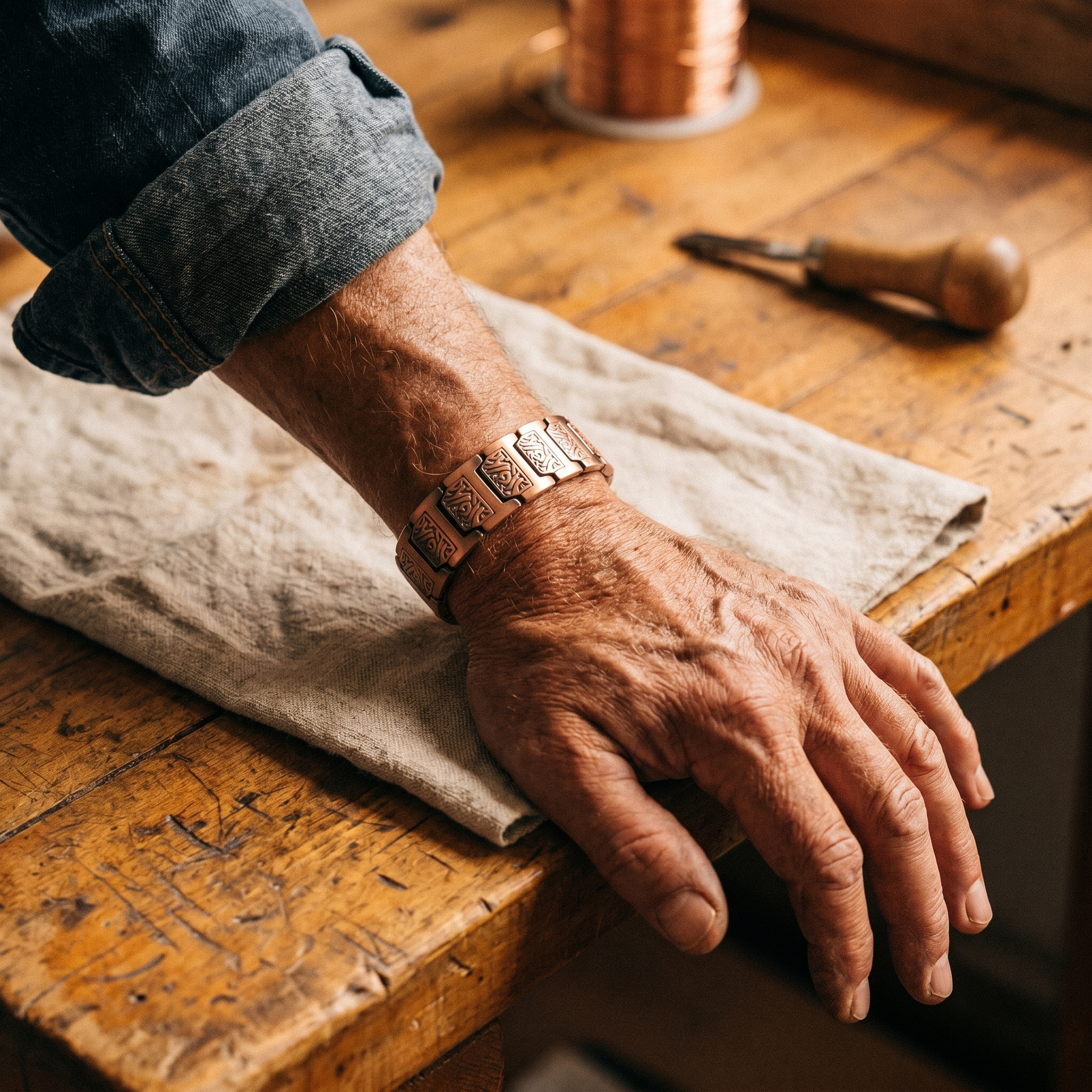 Copper Jewelry Glen Men's Copper Bracelet
