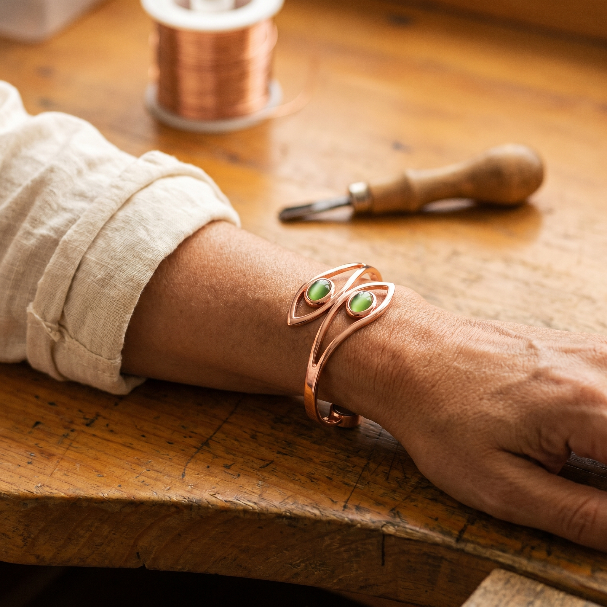 Copper Jewelry Opal Copper Bracelet