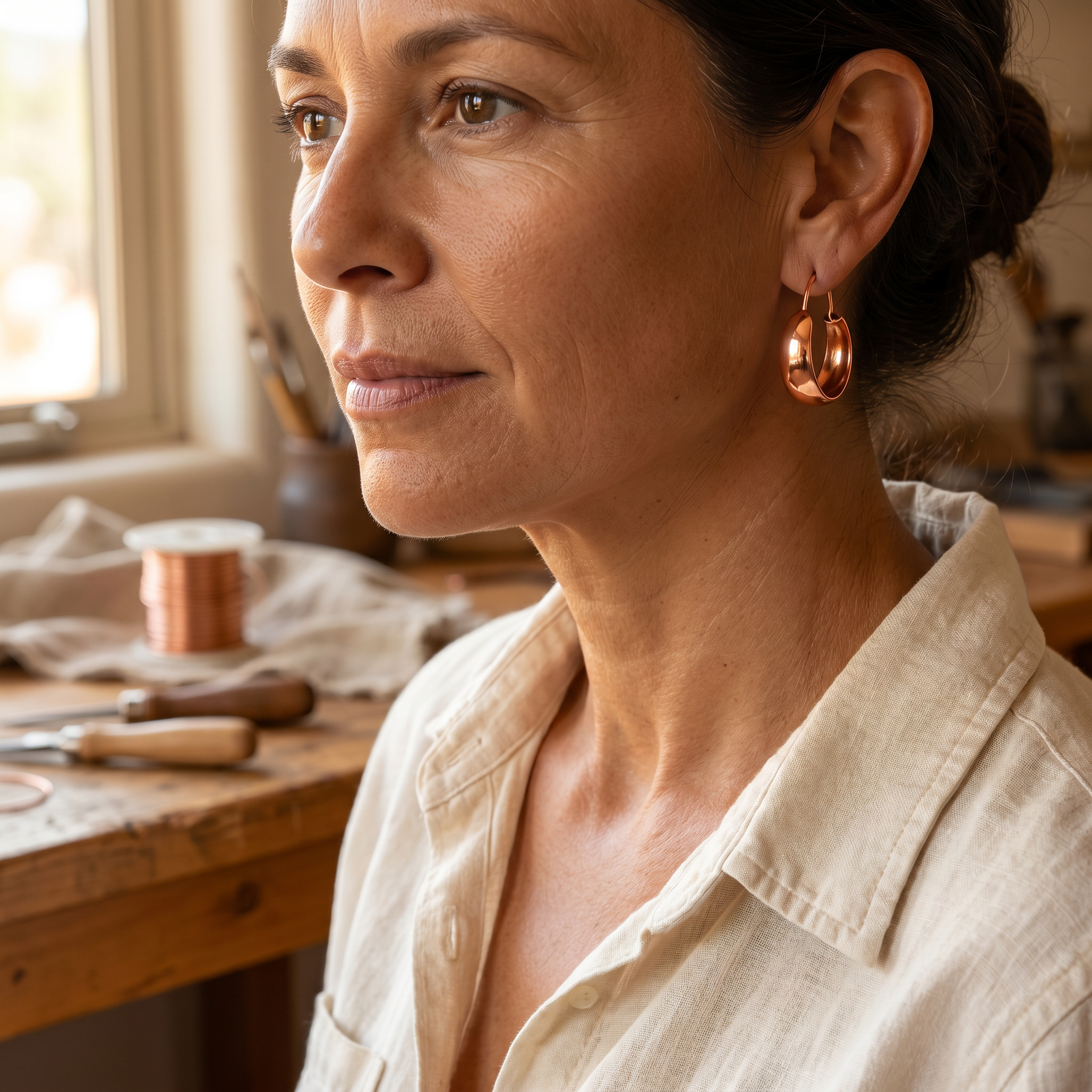 Copper Jewelry Dell Copper Earrings