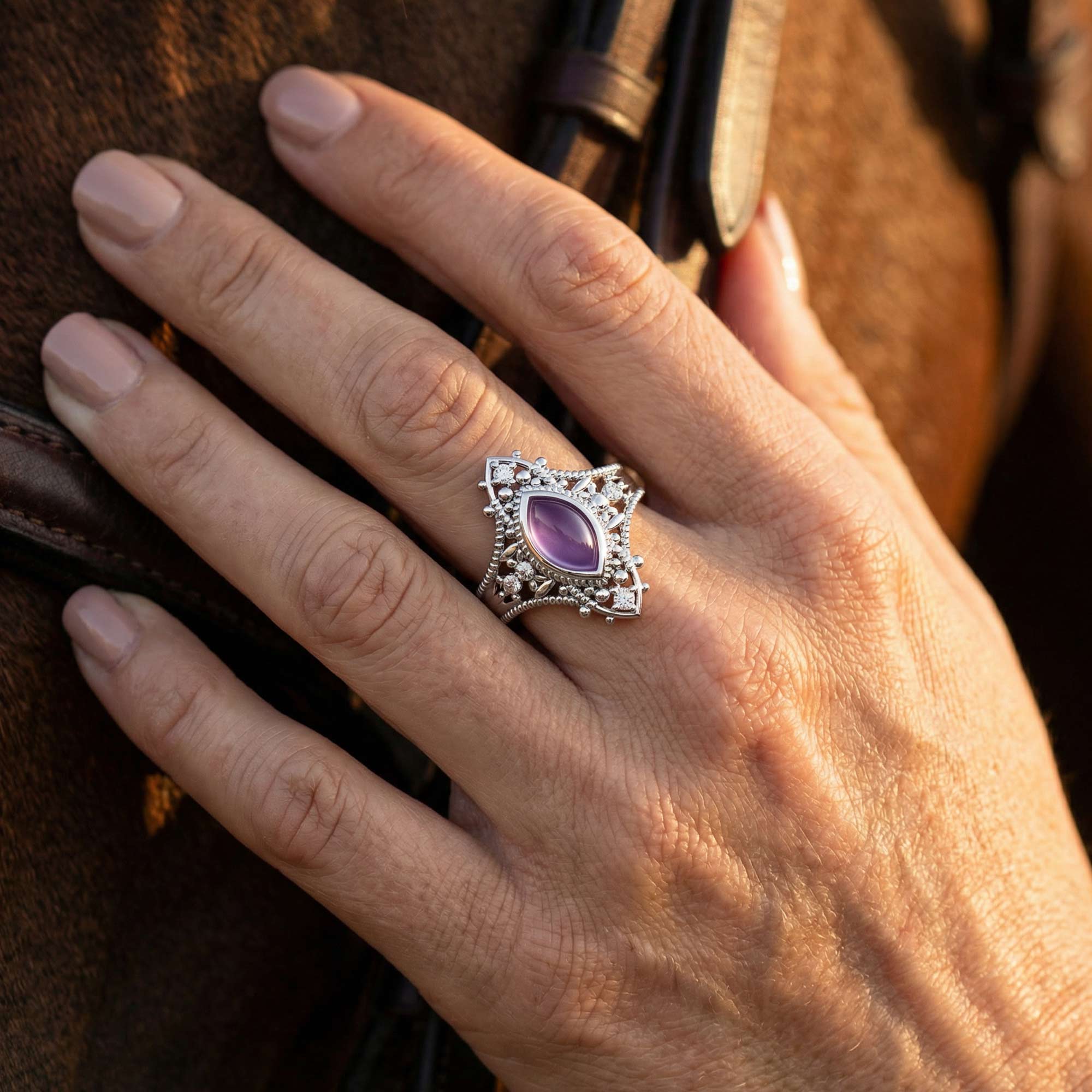 Holy Prayer Ring - Amethyst