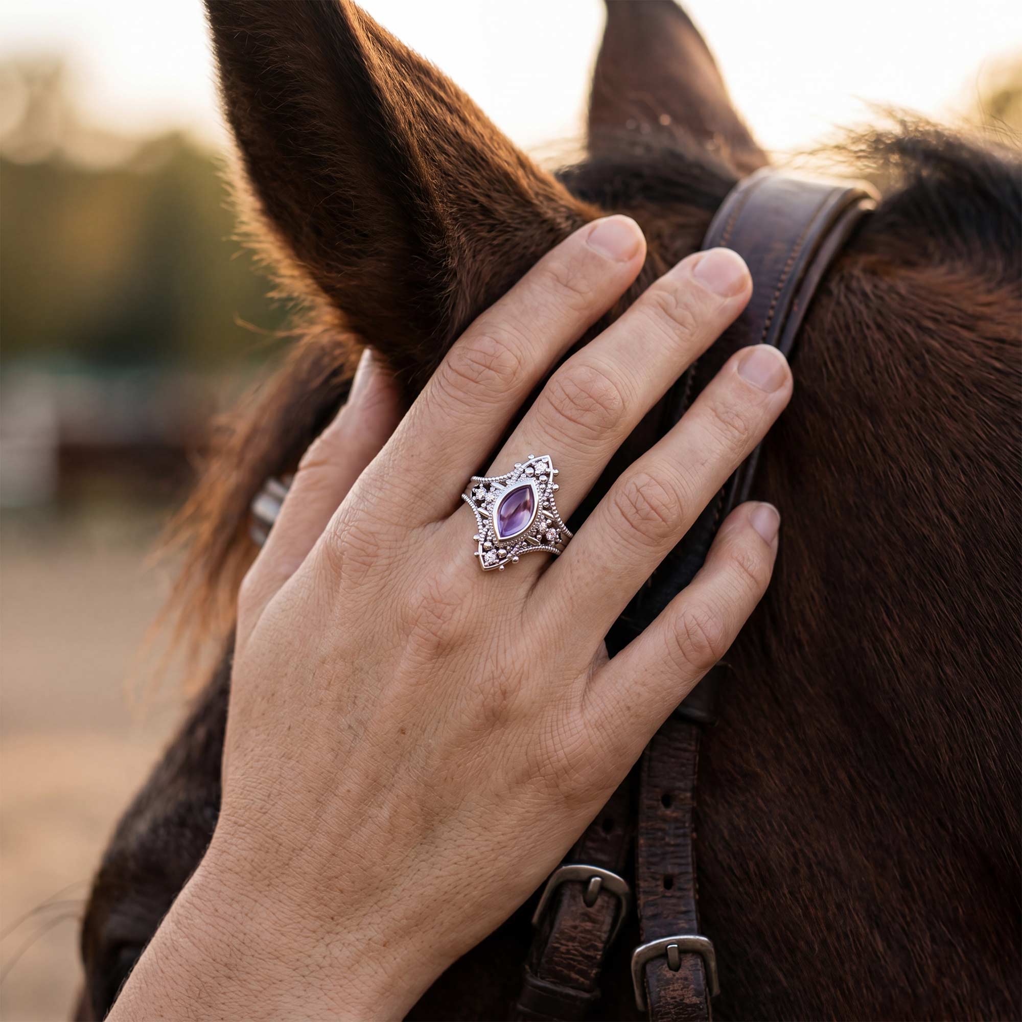 Holy Prayer Ring - Amethyst