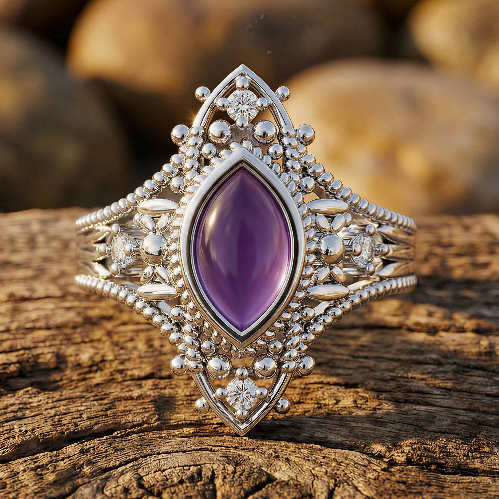 Holy Prayer Ring - Amethyst