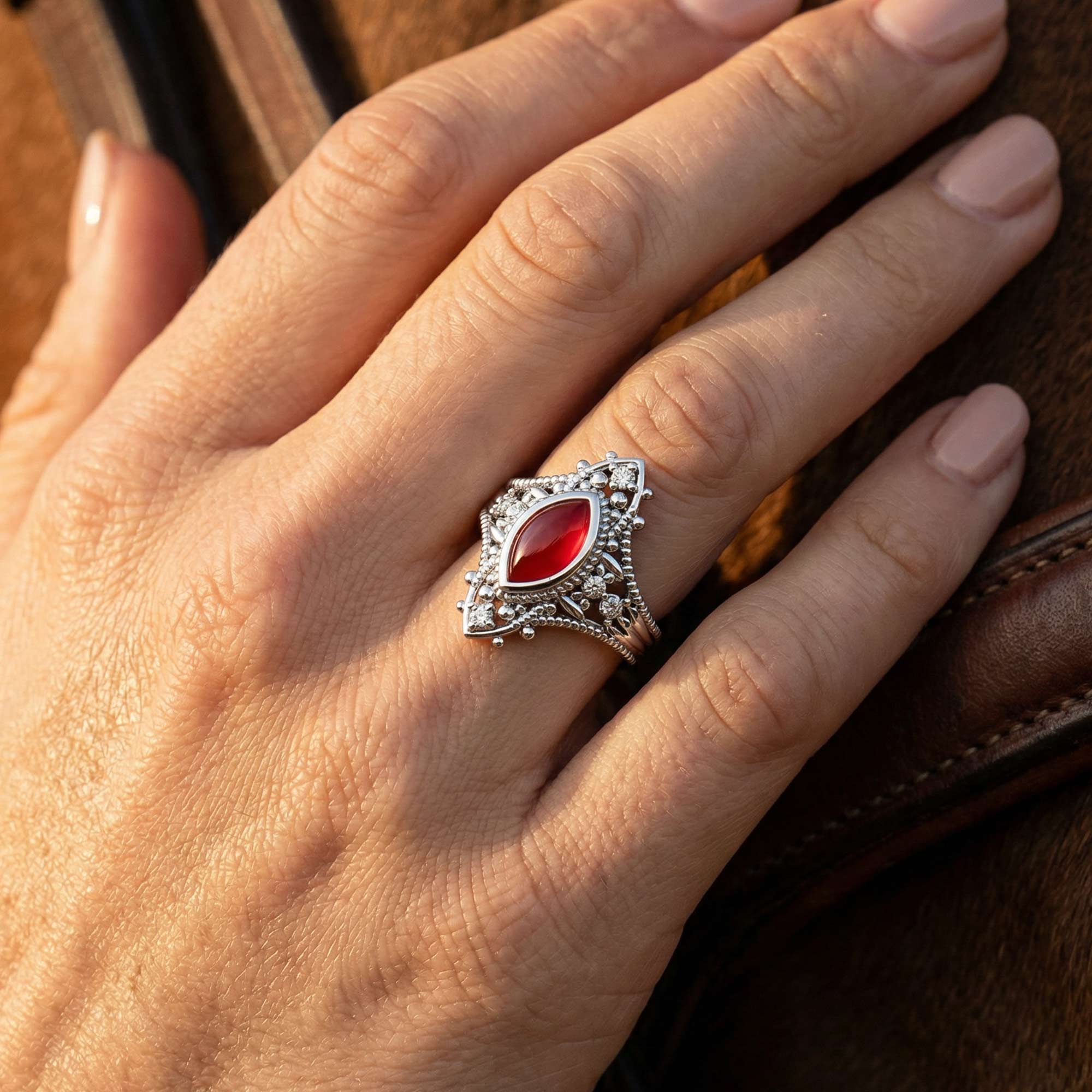 Holy Prayer Ring - Ruby