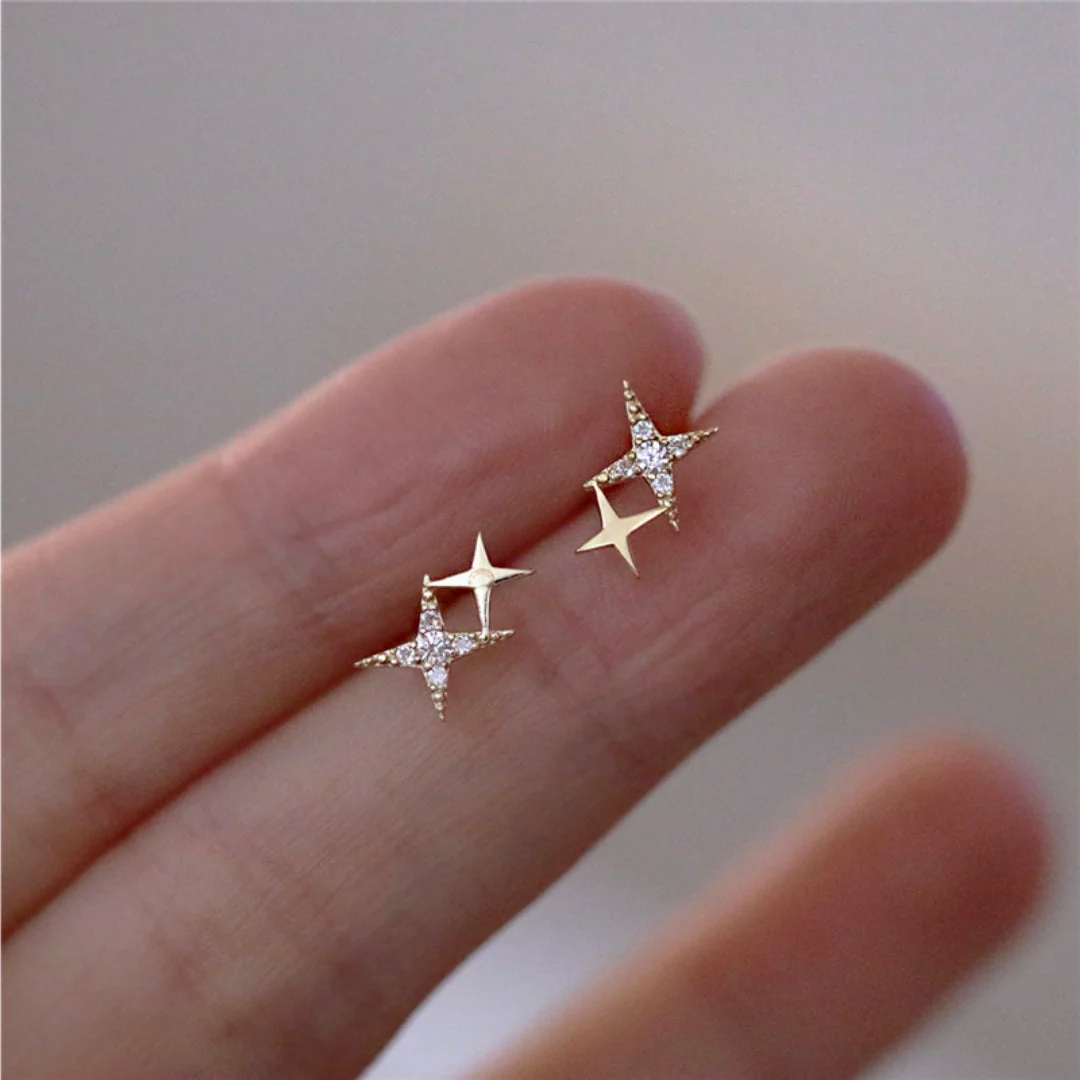 Sparkling Crystal Stud Earrings