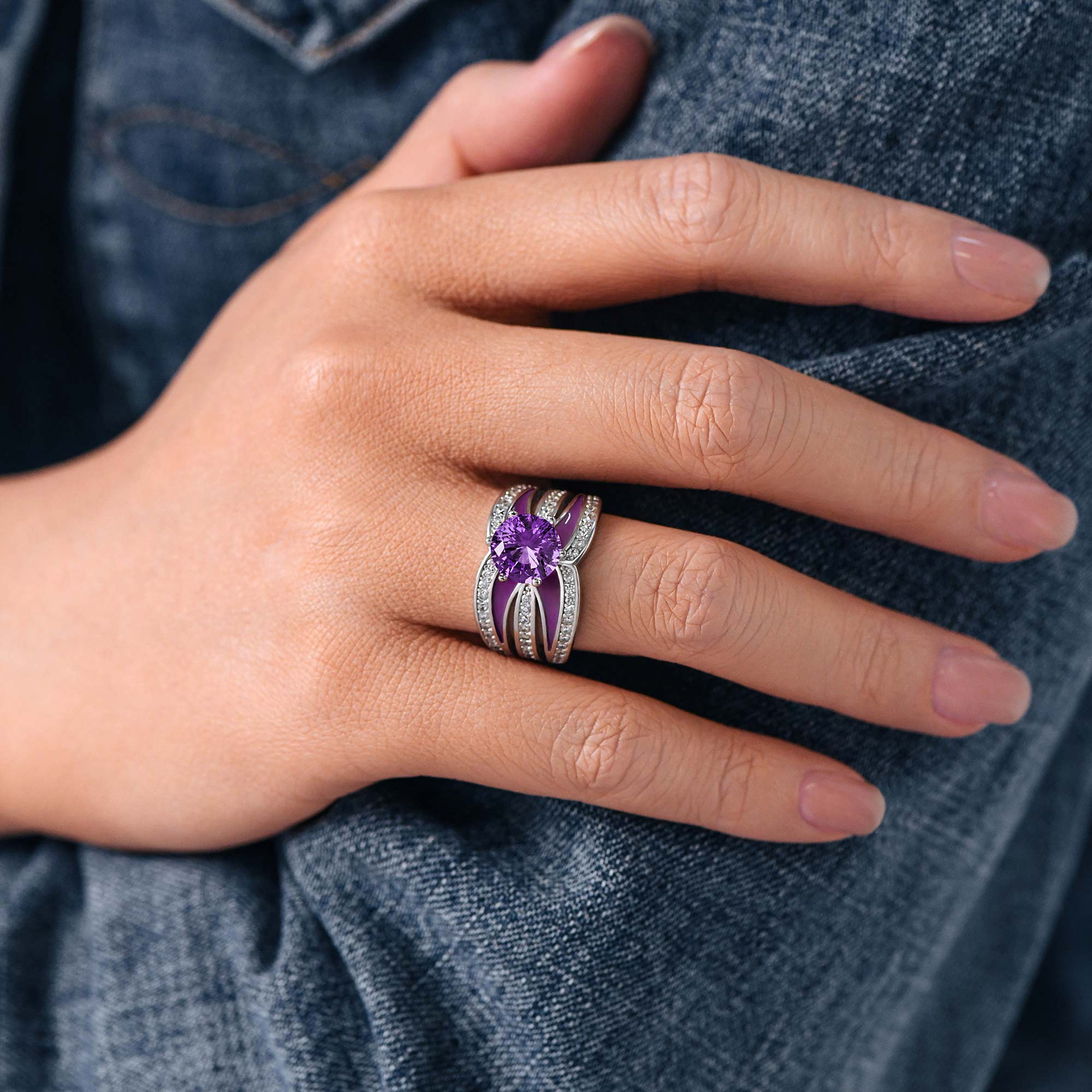 Intersect Radiance Ring - Amethyst