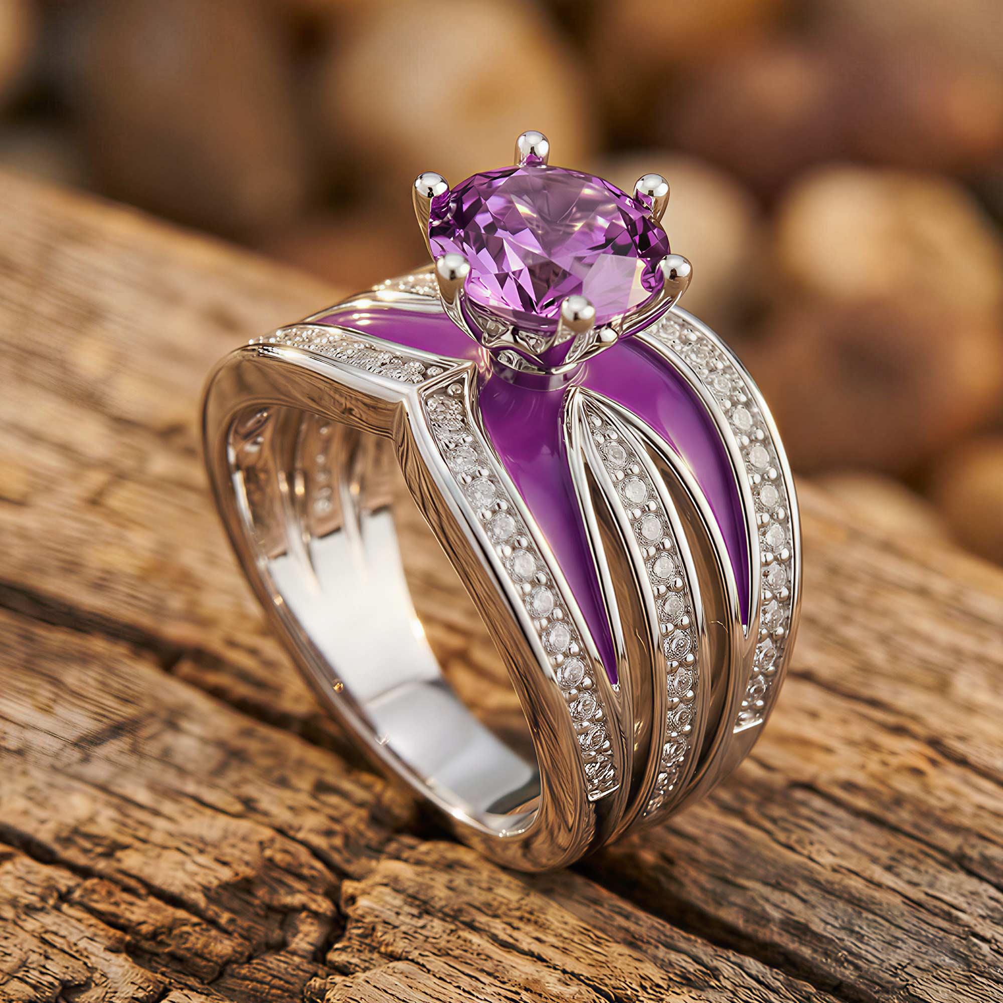 Intersect Radiance Ring - Amethyst