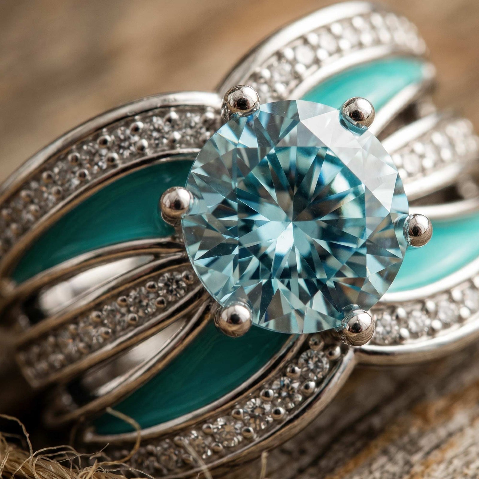 Intersect Radiance Ring - Aquamarine