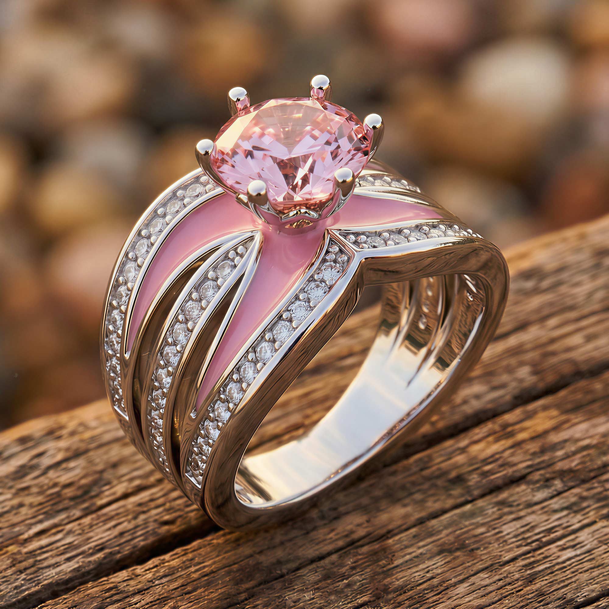 Intersect Radiance Ring - Rose Quartz
