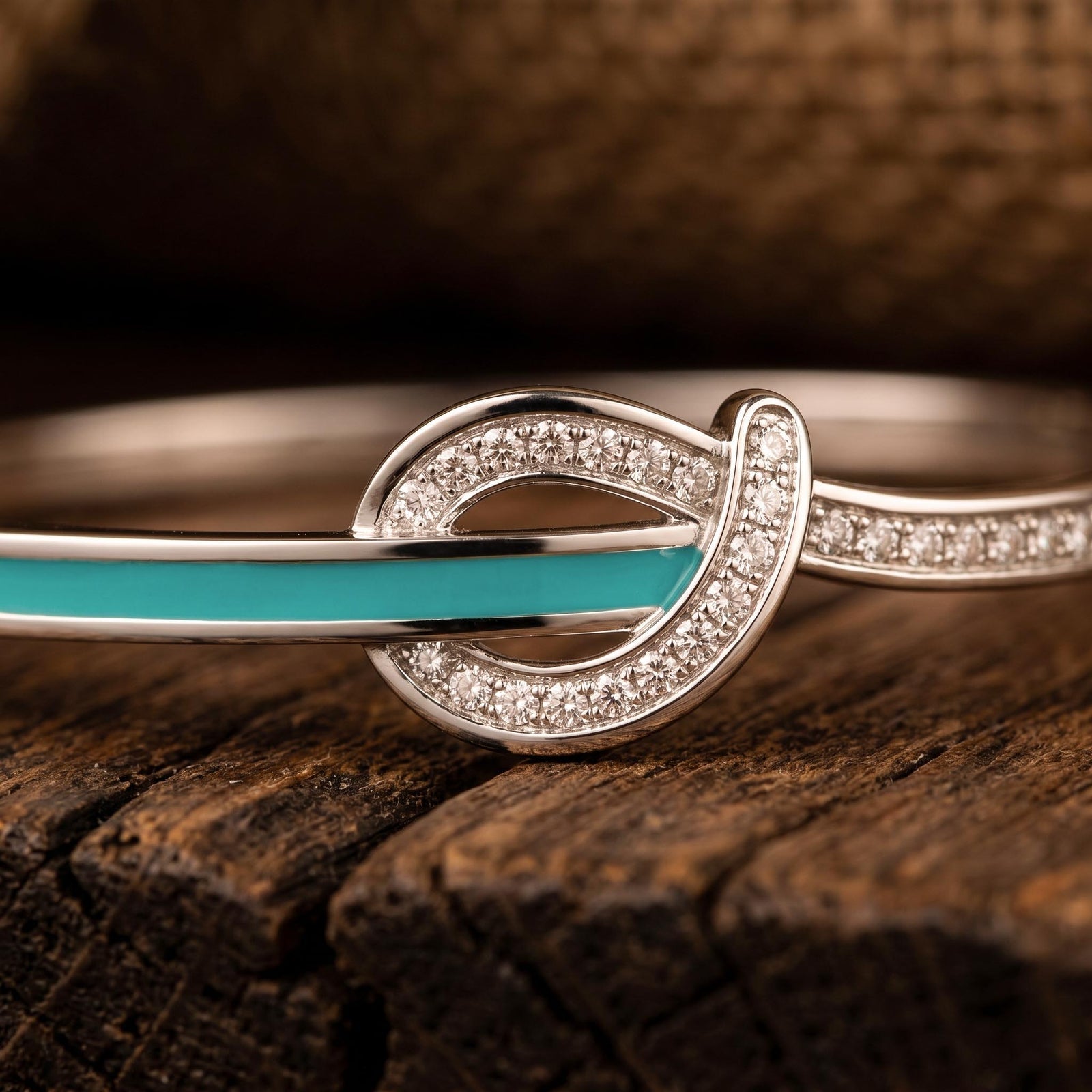 Knotted Power Bracelet - Moissanite