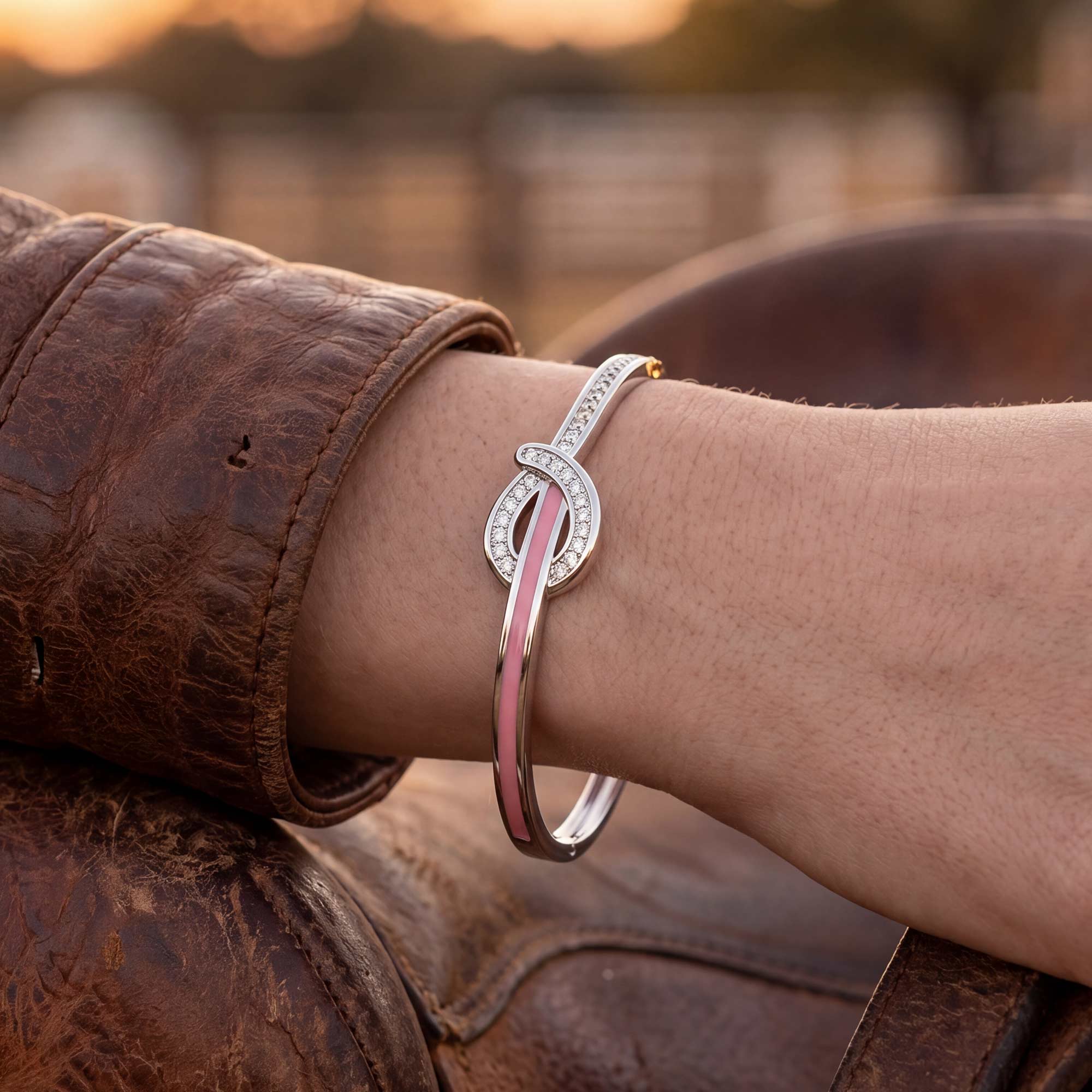 Knotted Power Bracelet - Pink