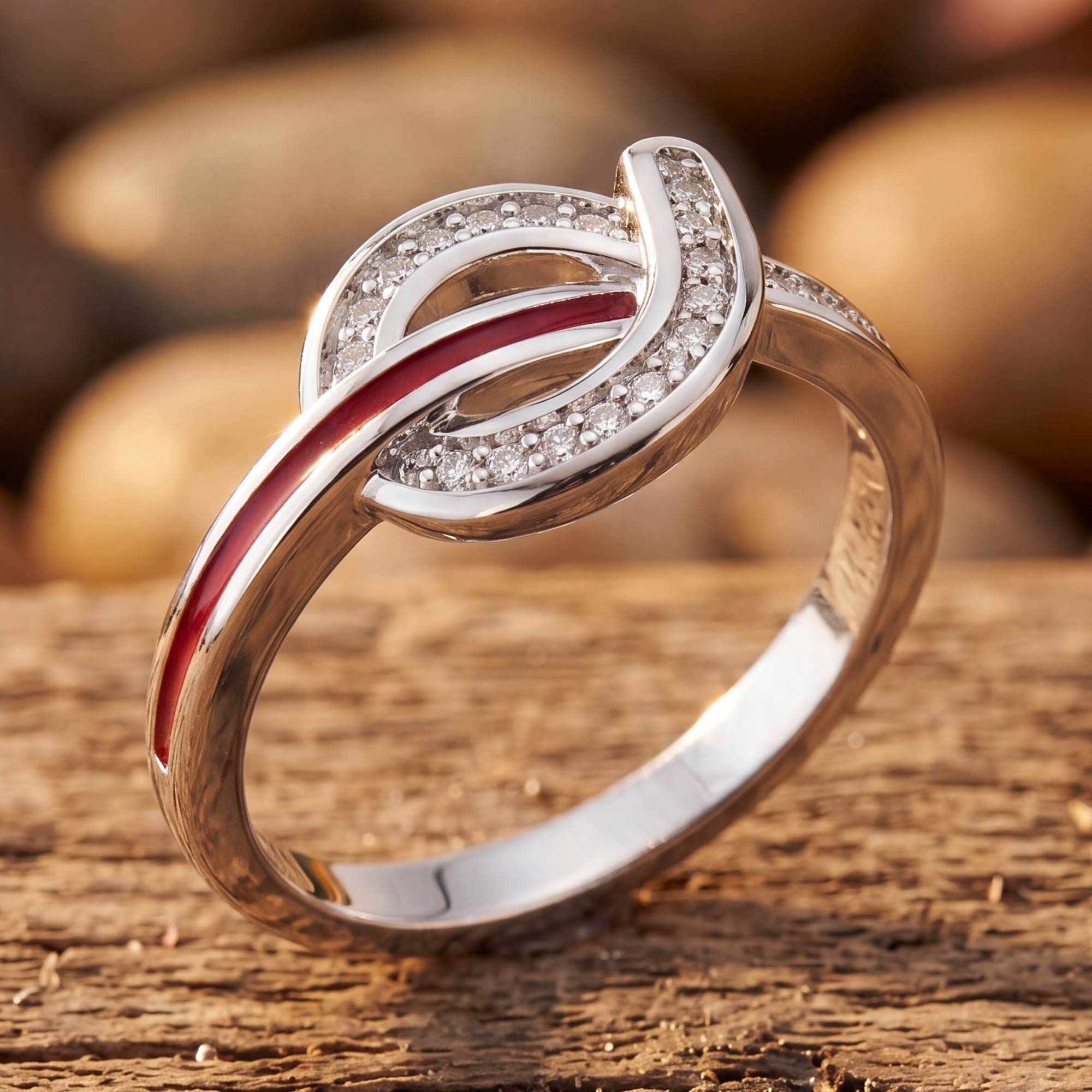 Knotted Power Ring - Red