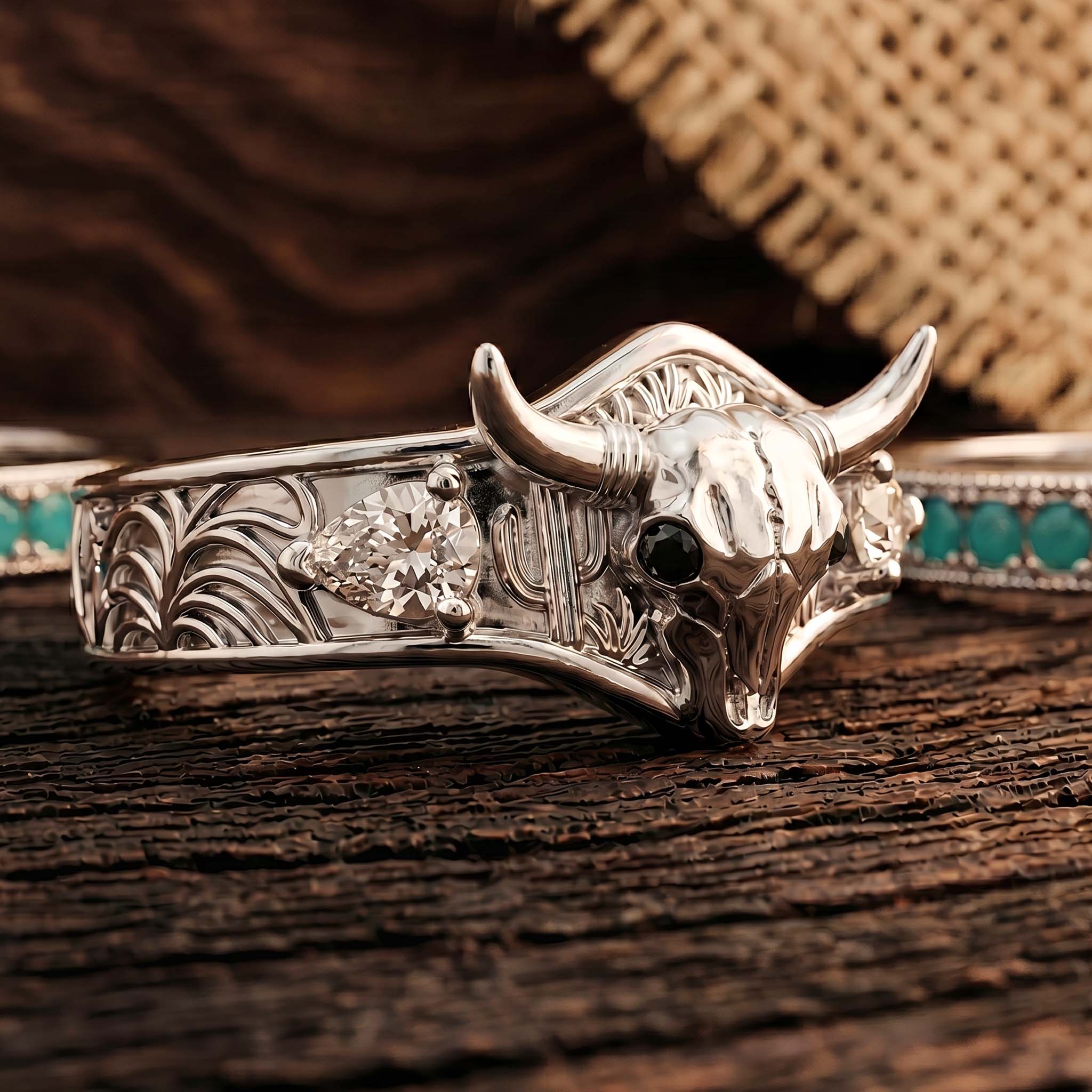Longhorn Mesa Stacking Ring - Turquoise