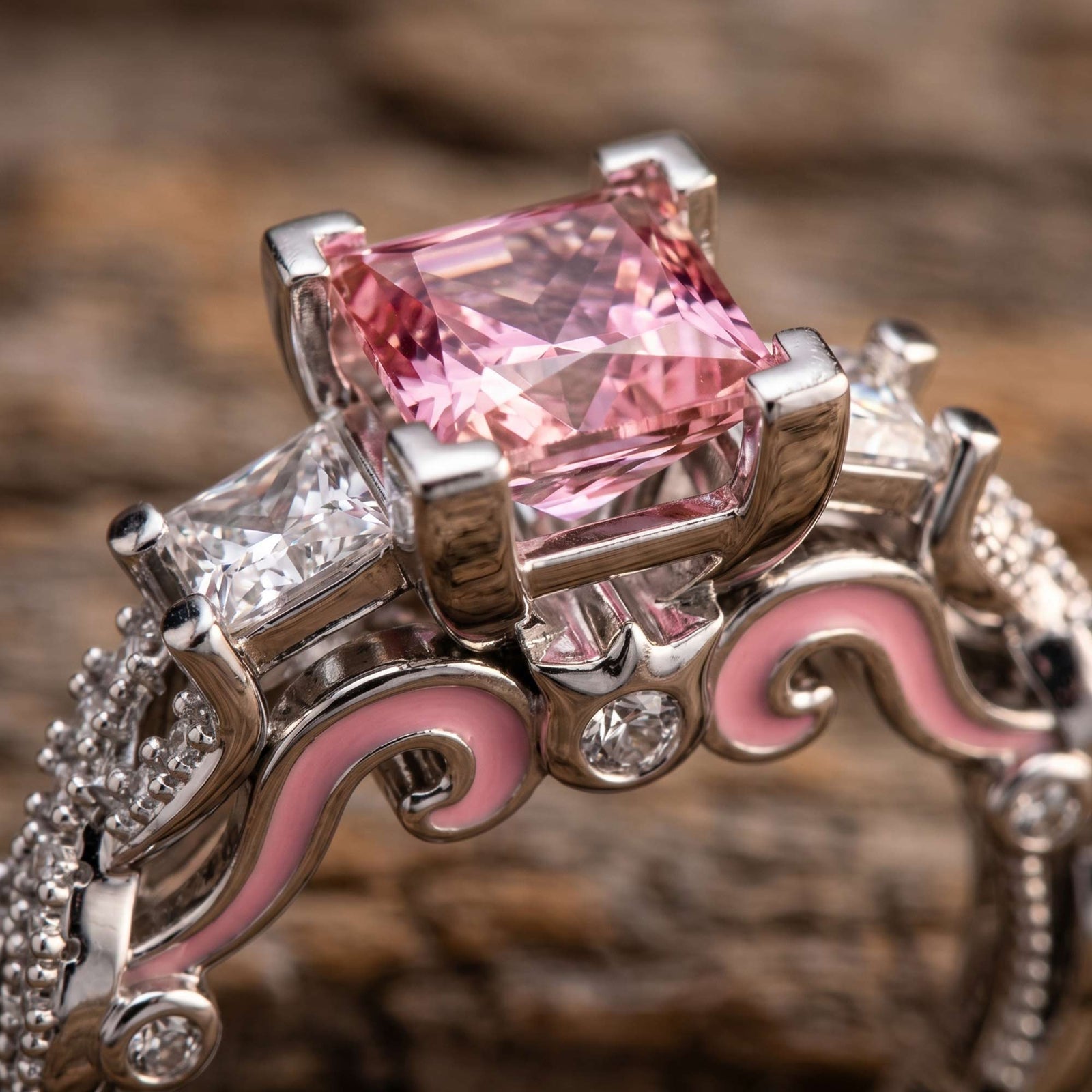 Love Rivet Ring - Rose Quartz