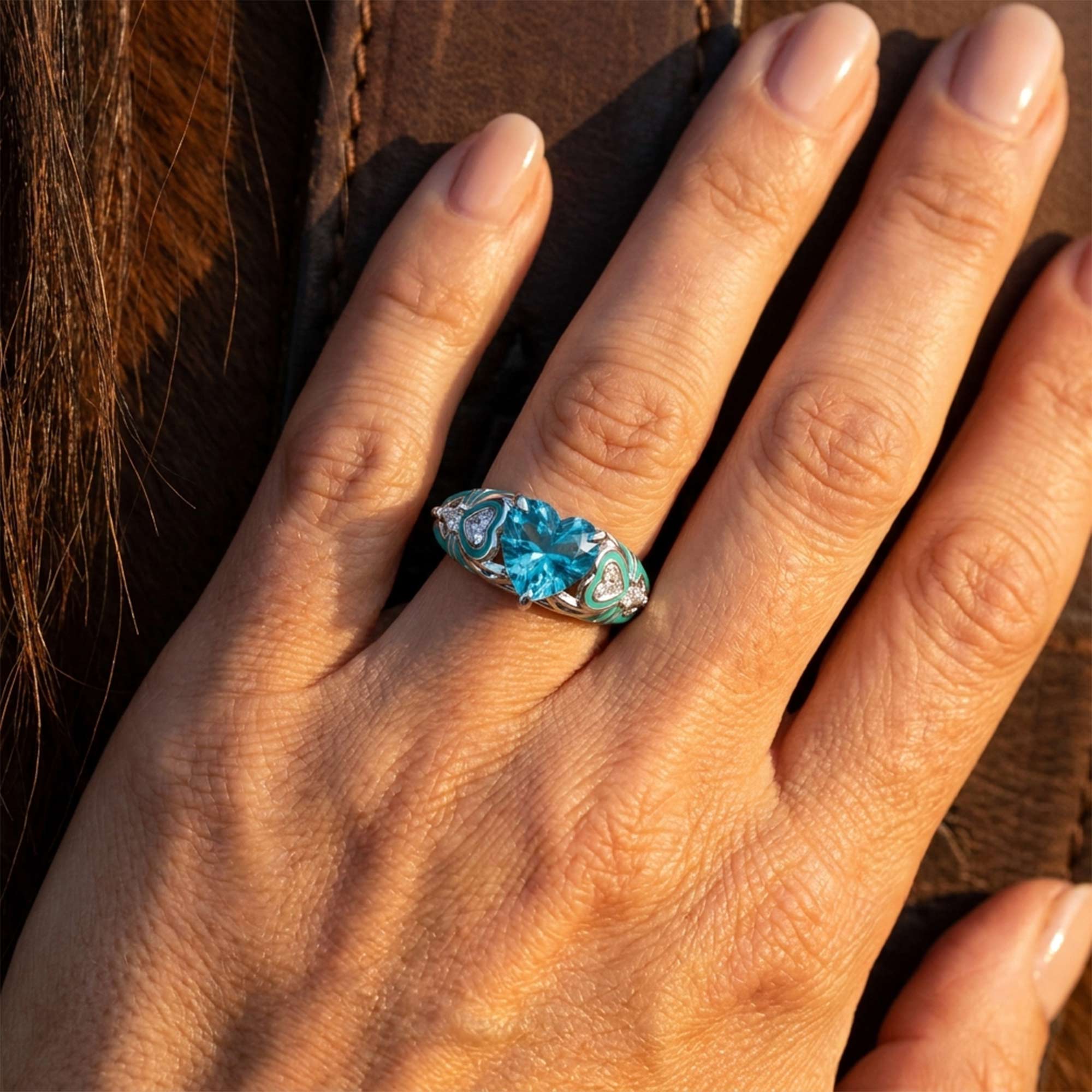 Loyal Heart Ring - Aquamarine