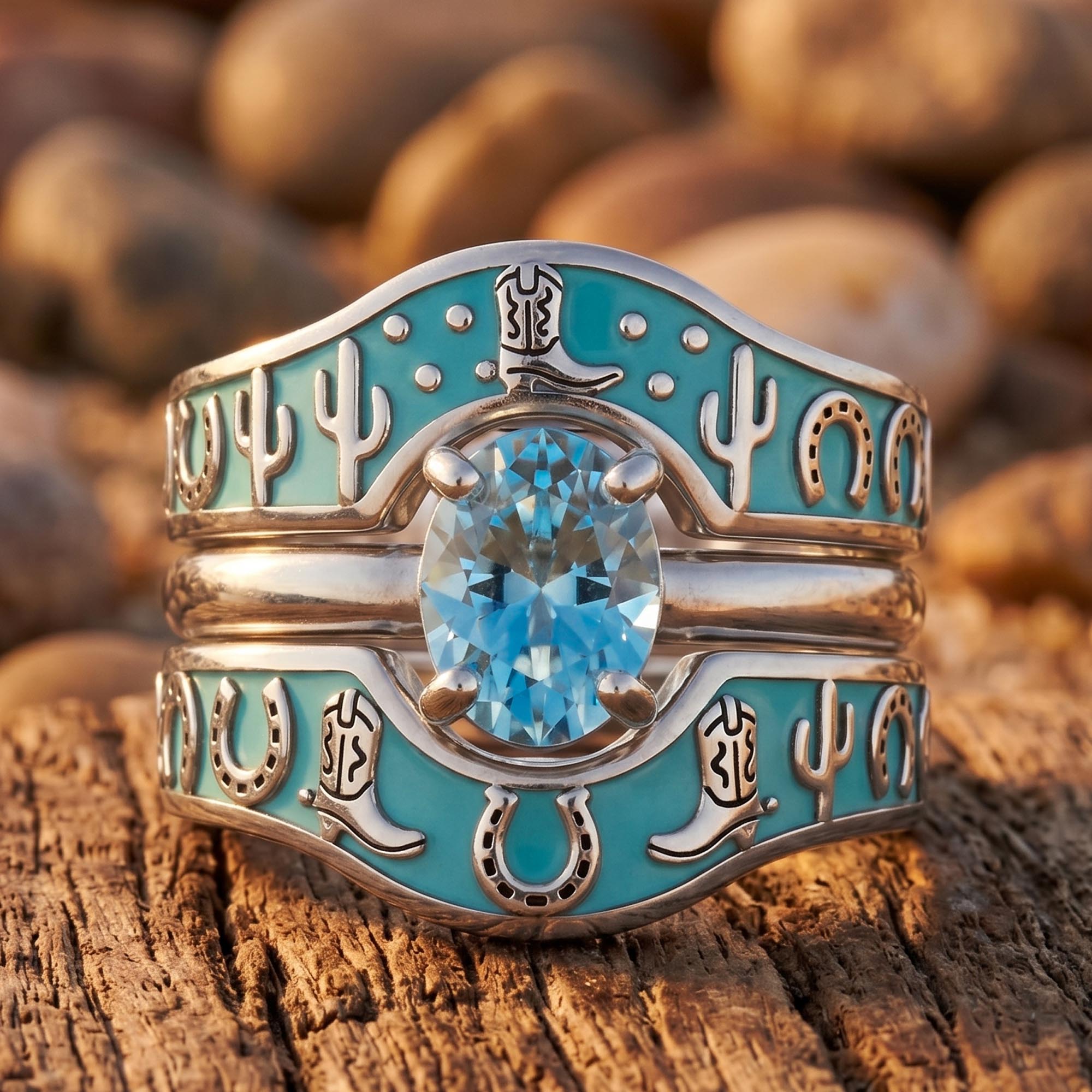 Lucky Rodeo Ring - Aquamarine