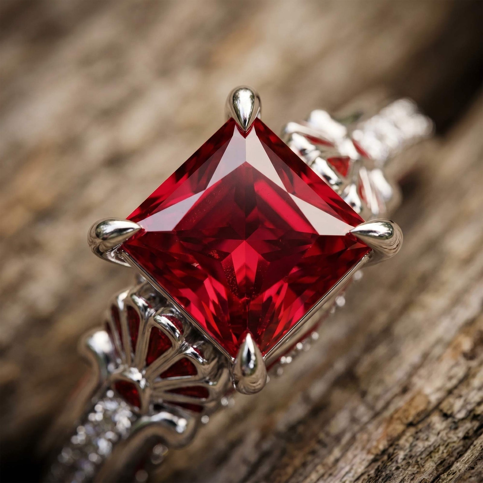 Lumen Crest Ring - Ruby