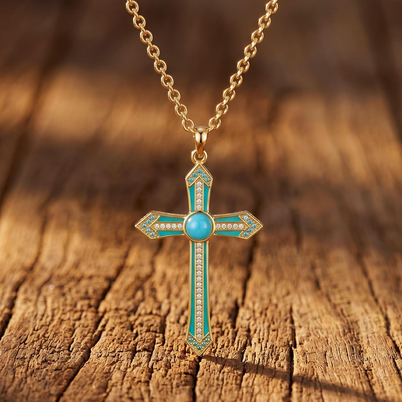 Meridian Lumen Cross Necklace